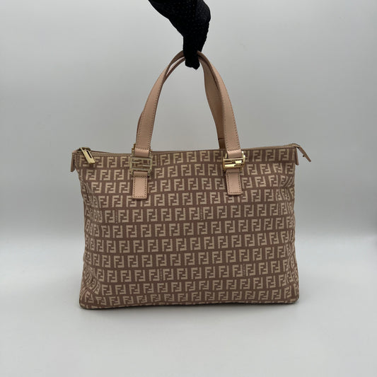 Fendi Pink Zucchino Tote