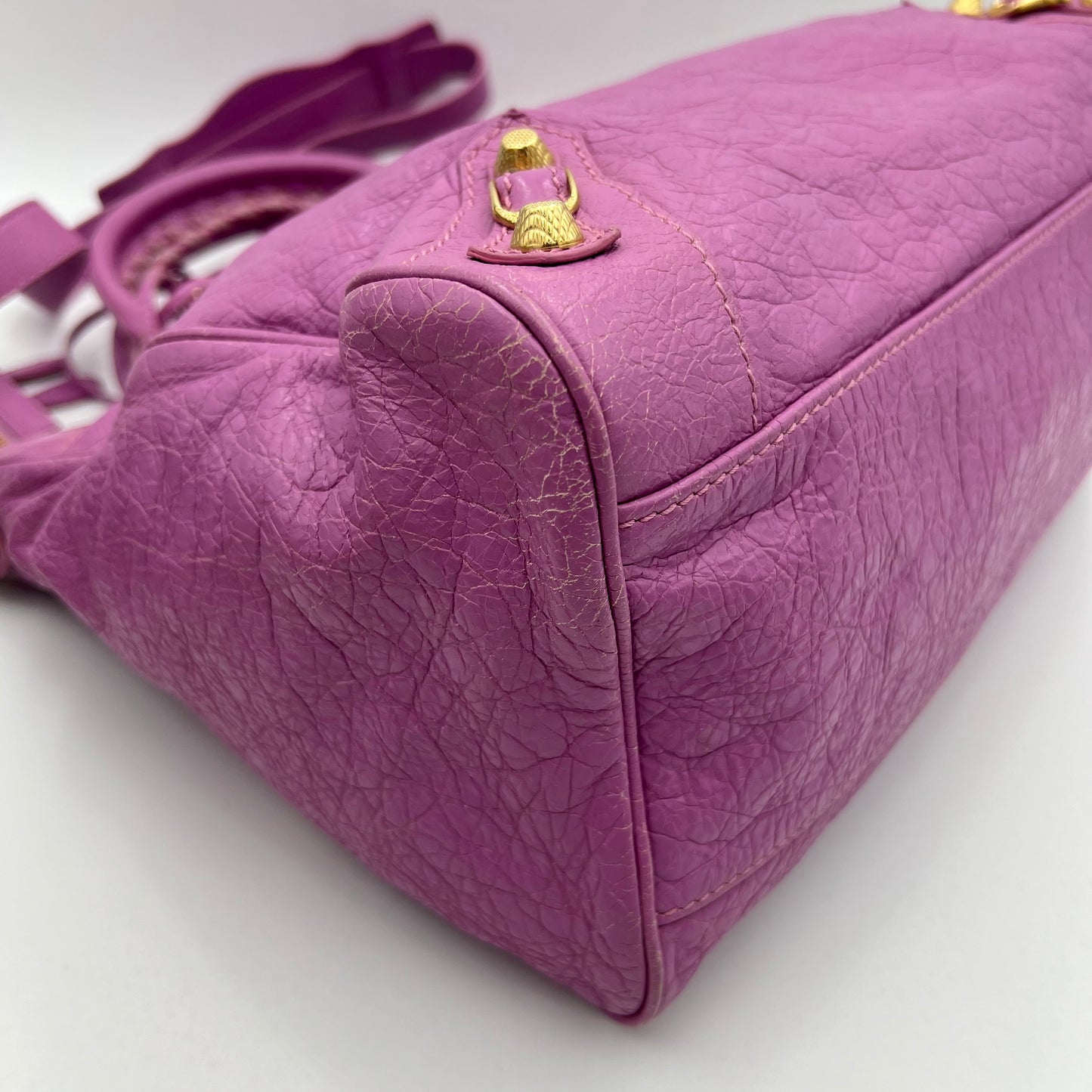 Balenciaga Purple Leather Giant 12 Velo GHW