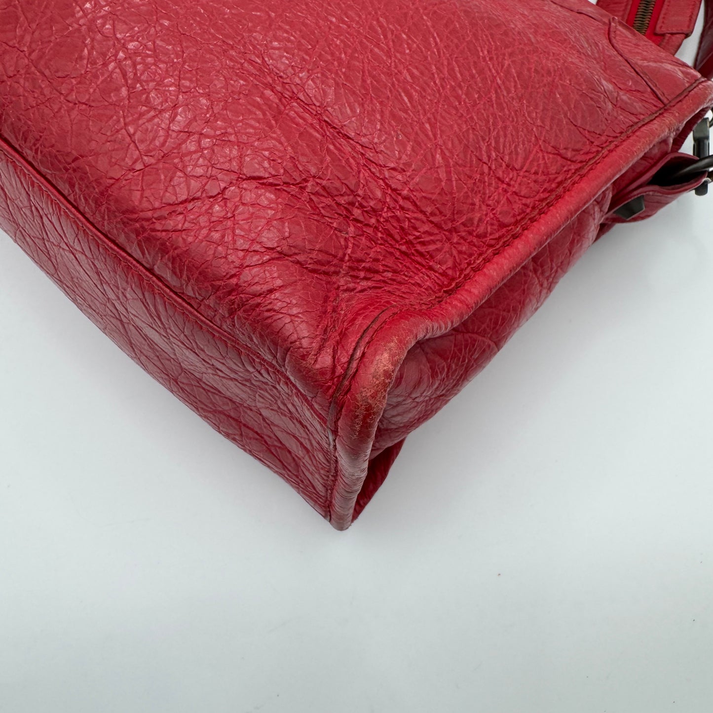 Balenciaga Red Leather Classic Small City