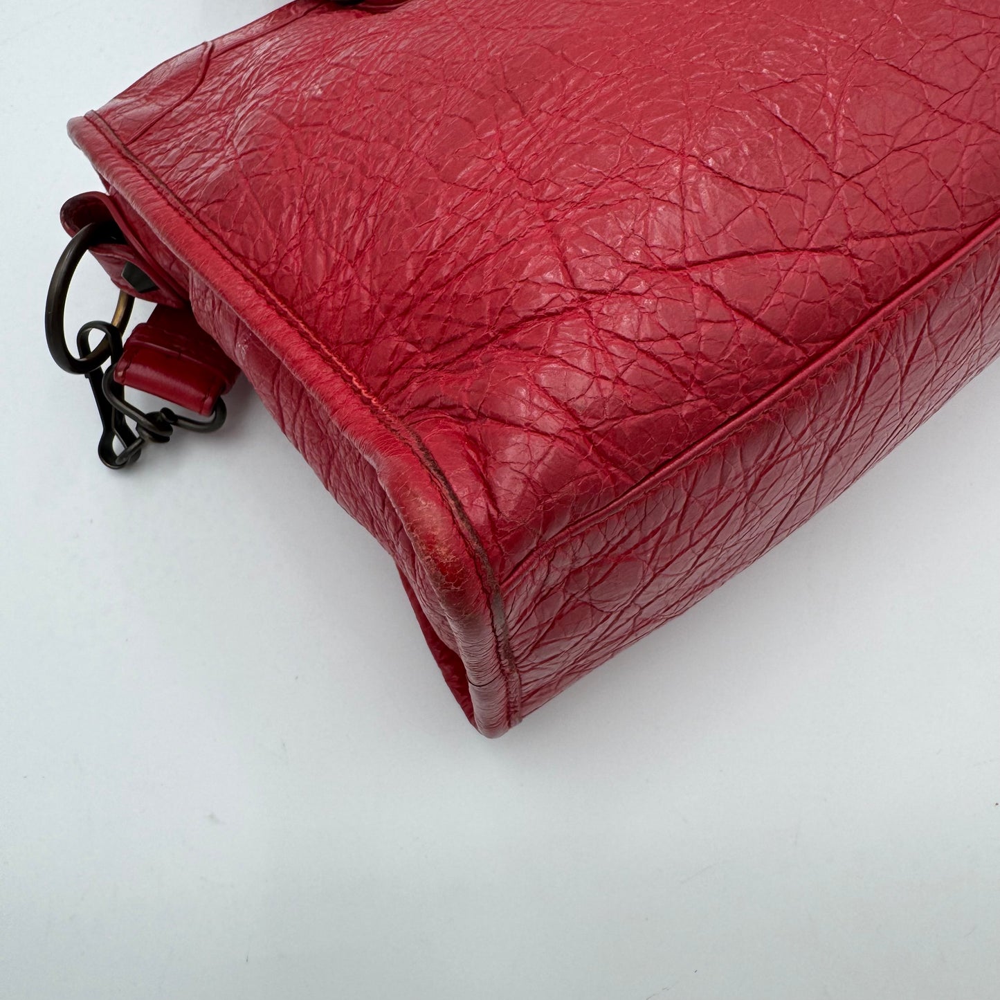 Balenciaga Red Leather Classic Small City