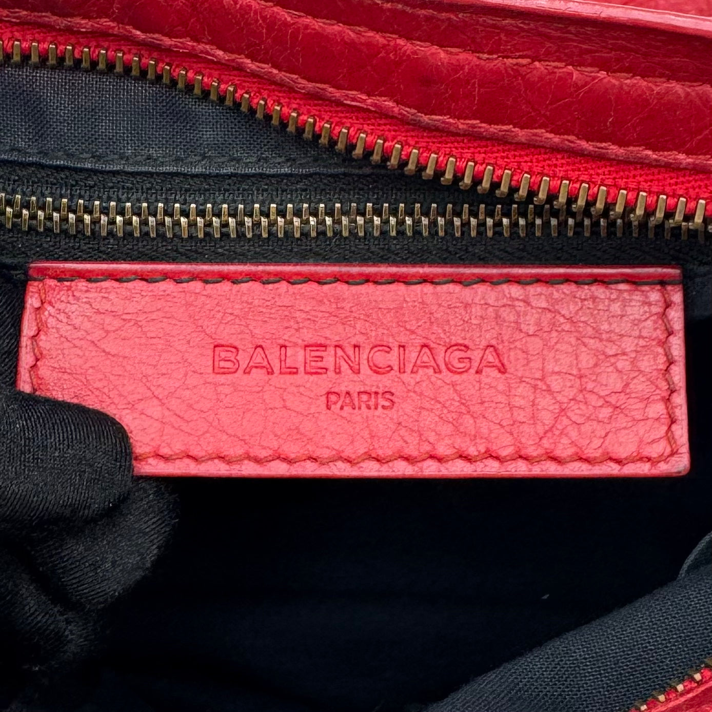 Balenciaga Red Leather Classic Small City