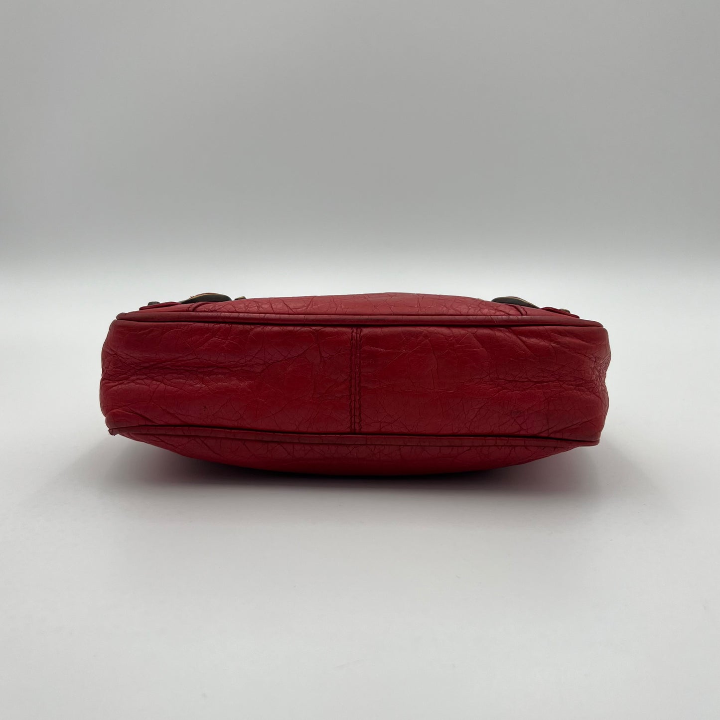 Balenciaga Red Leather Chain The Shoulder Bag