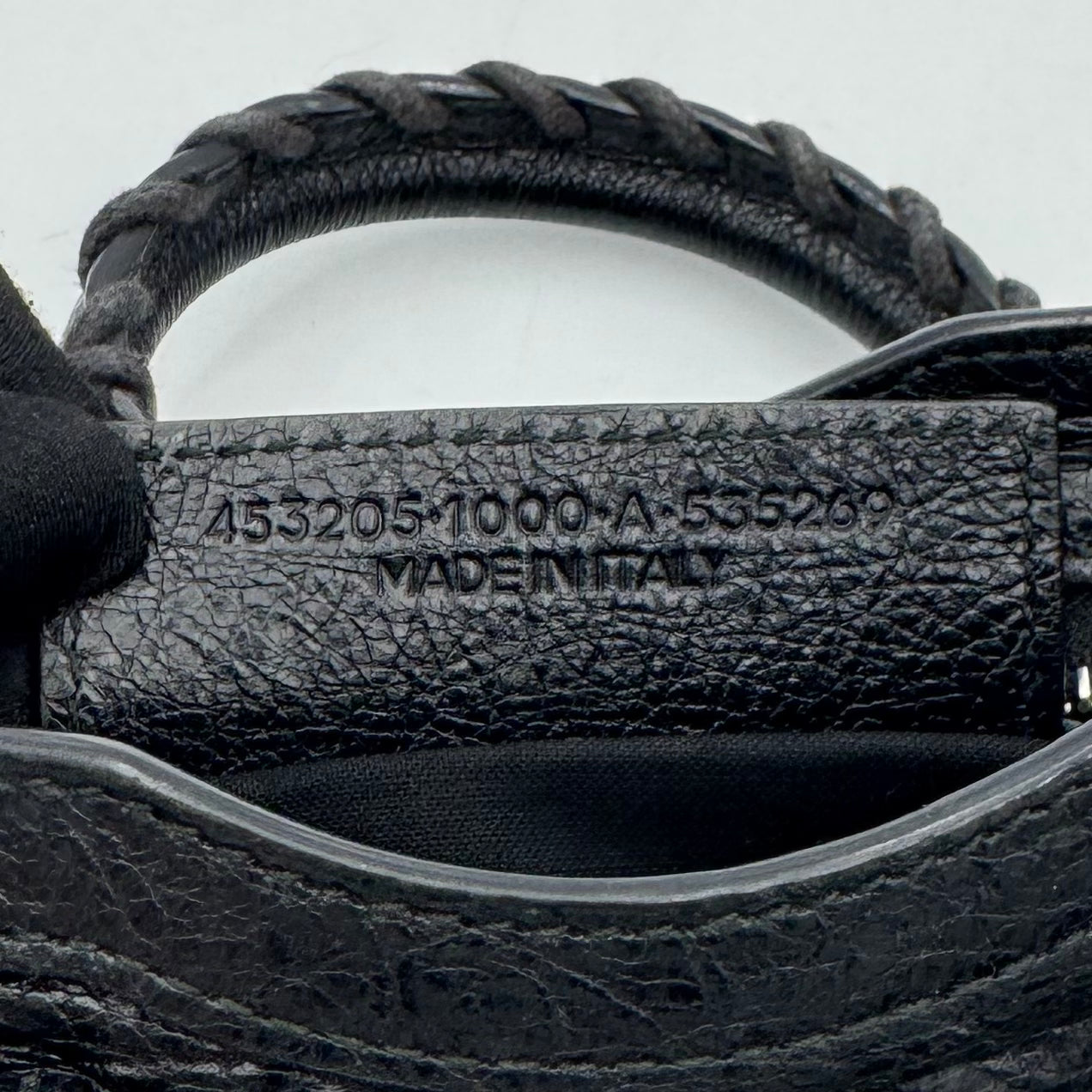 Balenciaga Black Leather Nano City SHW
