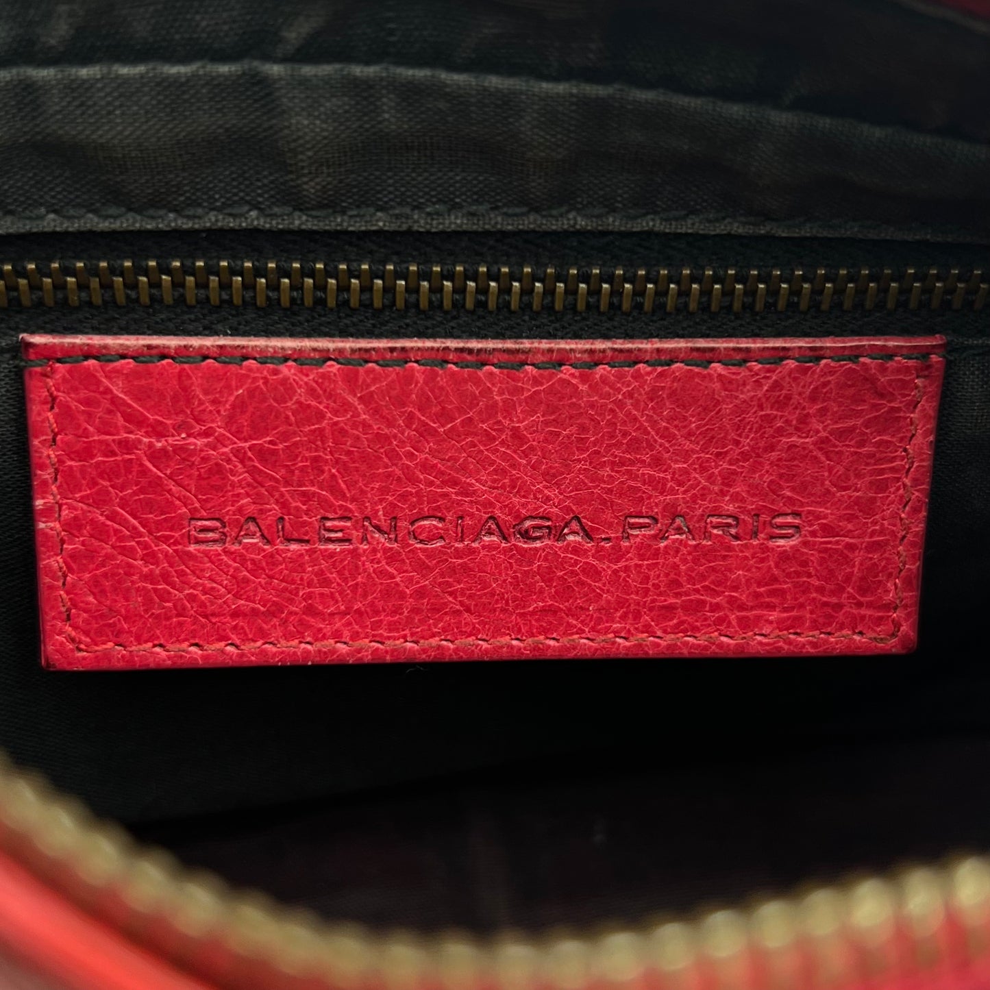Balenciaga Red Leather Chain The Shoulder Bag