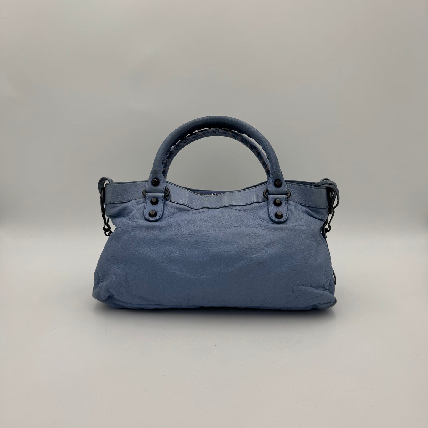 Balenciaga Powder Blue Leather Classic First
