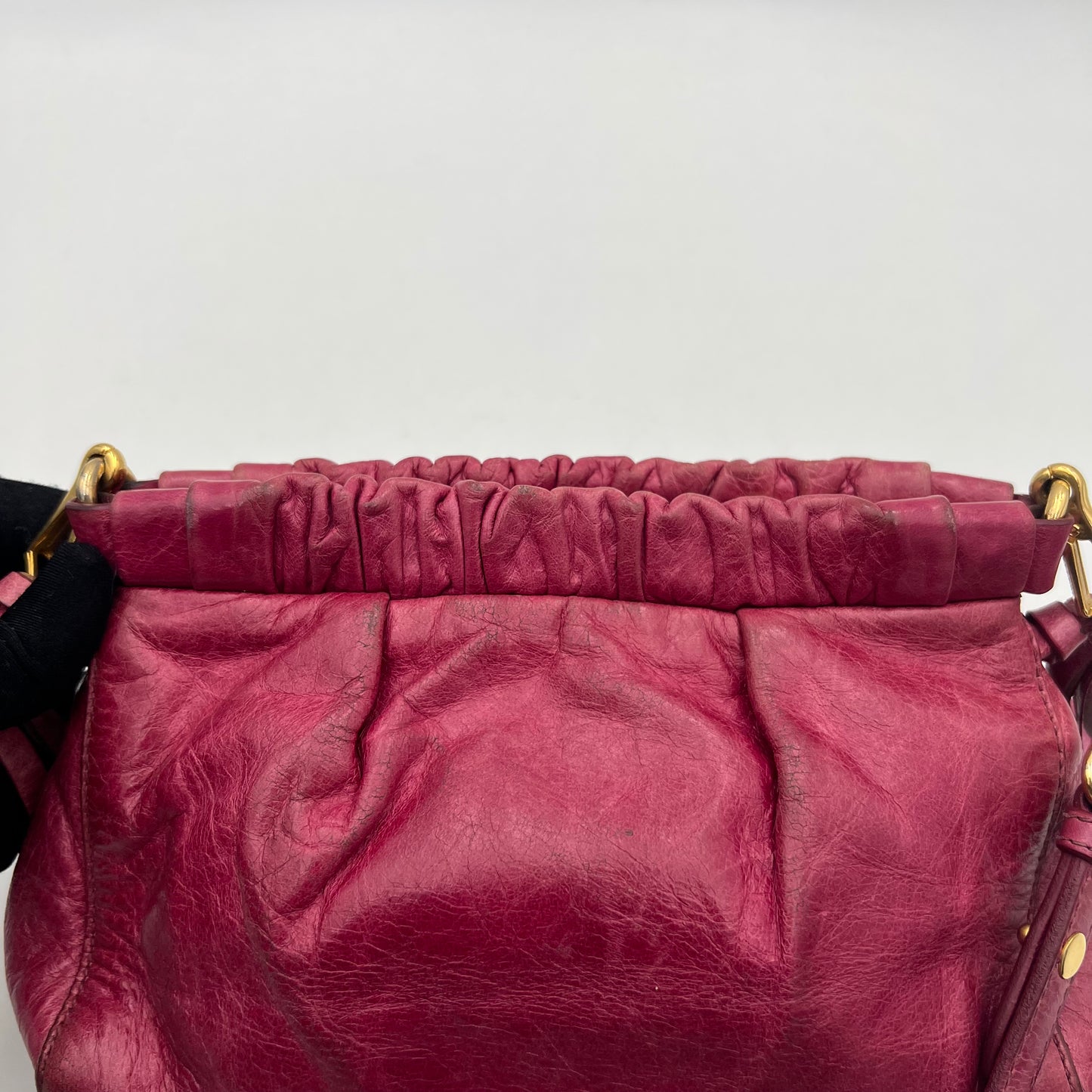 Miu Miu Pink Vitello Lux Crossbody GHW