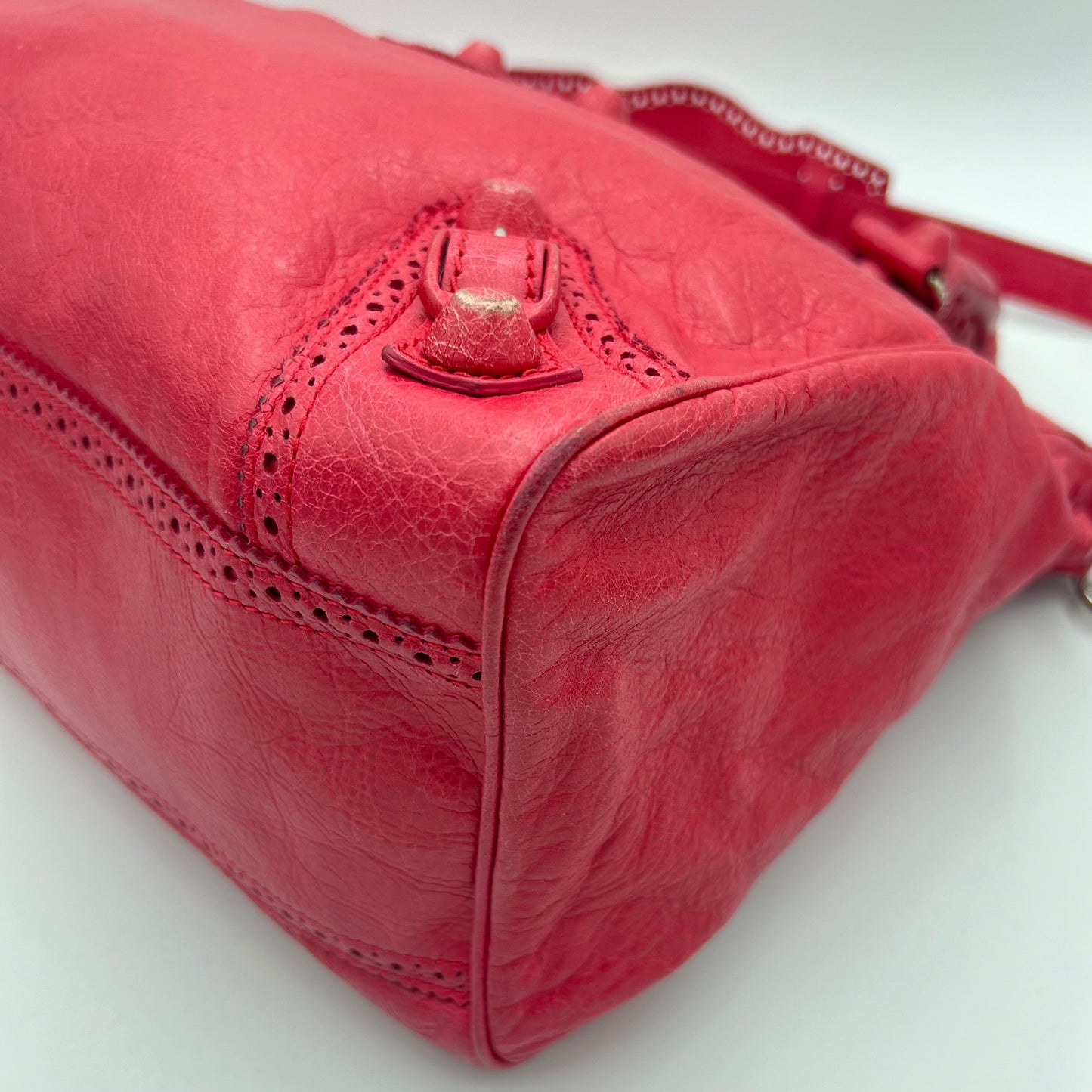 Balenciaga Pink Leather Giant City Bag