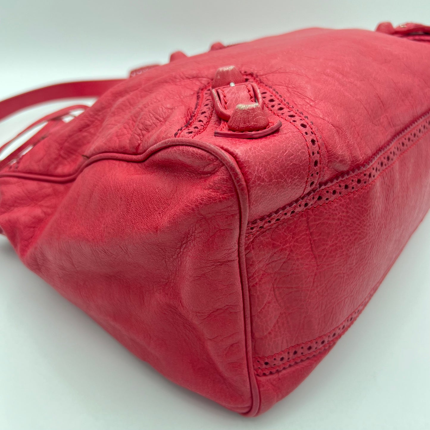 Balenciaga Pink Leather Giant City Bag