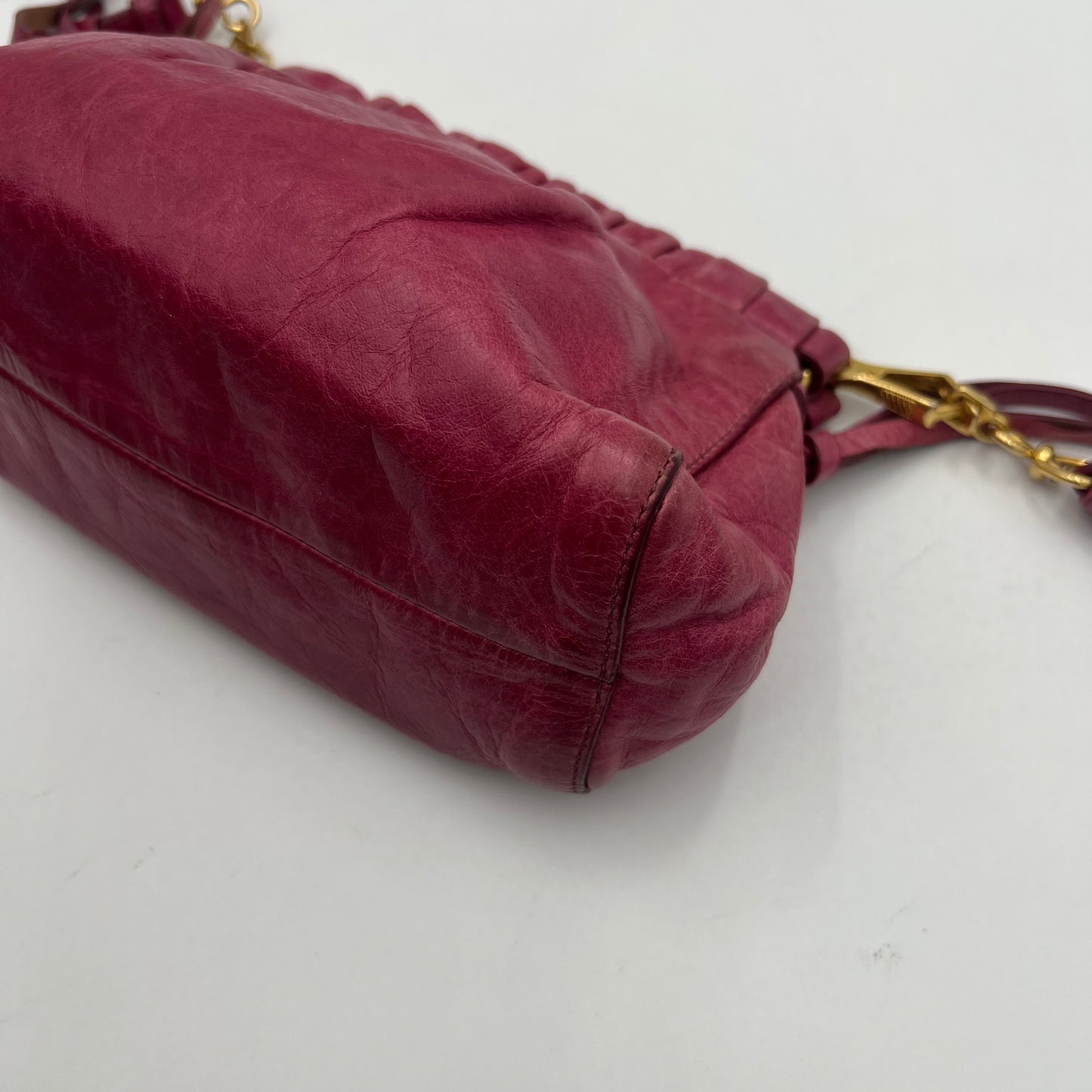 Miu Miu Pink Vitello Lux Crossbody GHW