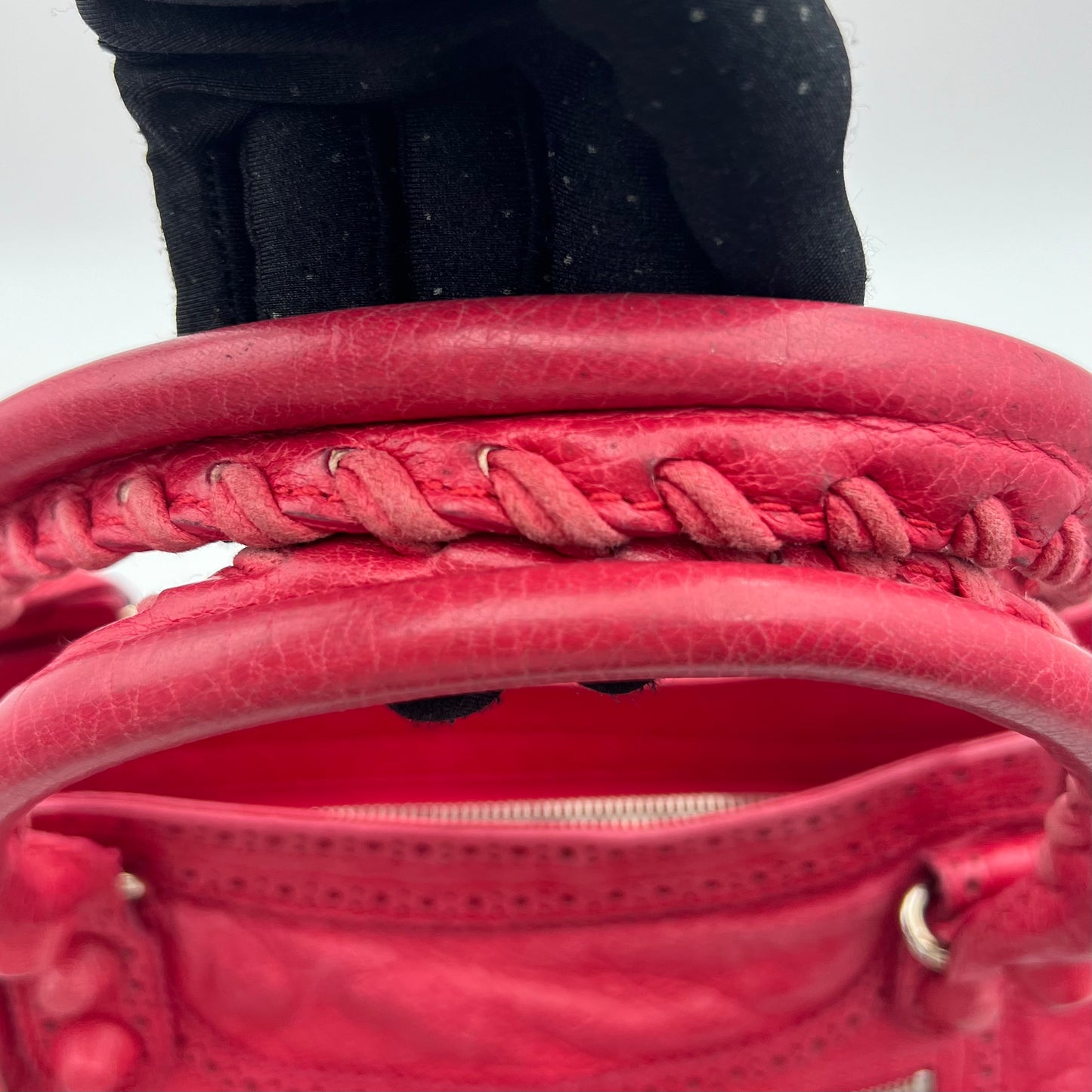 Balenciaga Pink Leather Giant City Bag