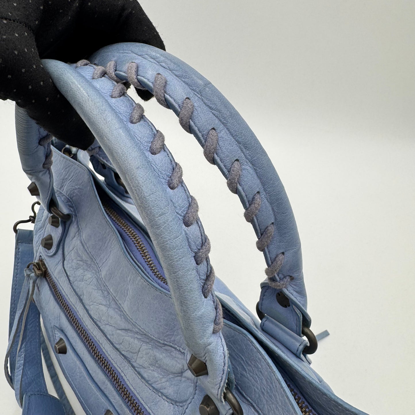 Balenciaga Powder Blue Leather Classic First