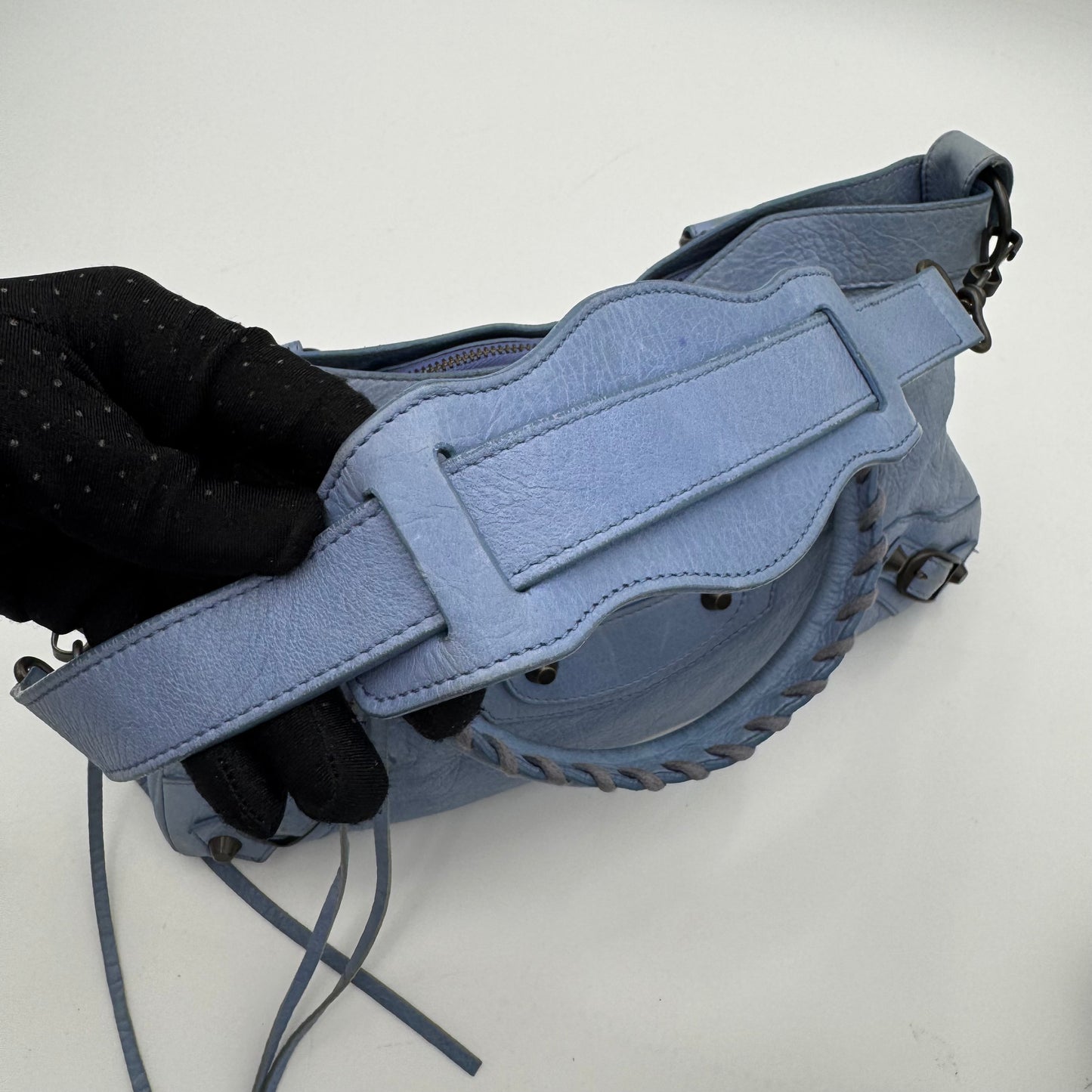 Balenciaga Powder Blue Leather Classic First