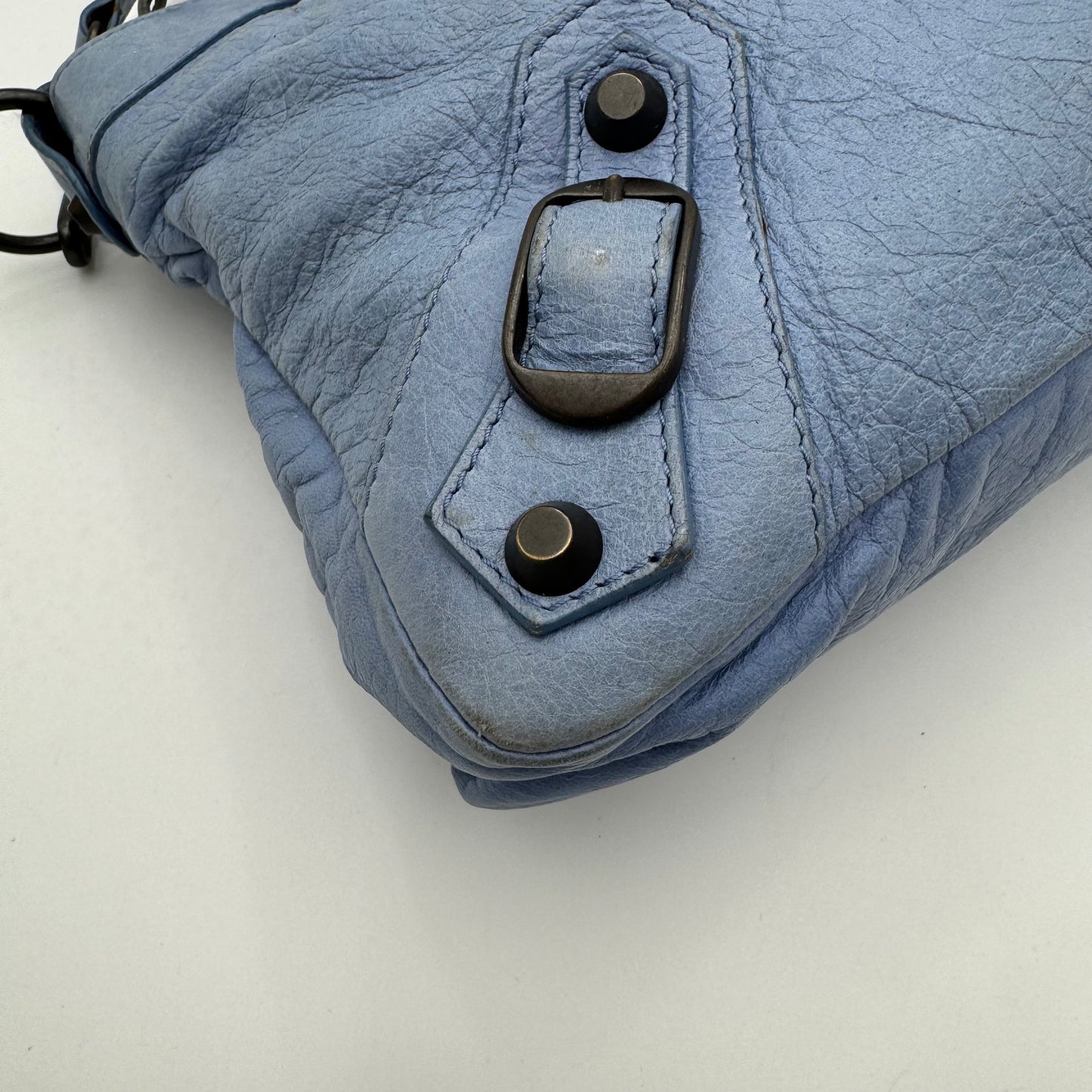 Balenciaga Powder Blue Leather Classic First