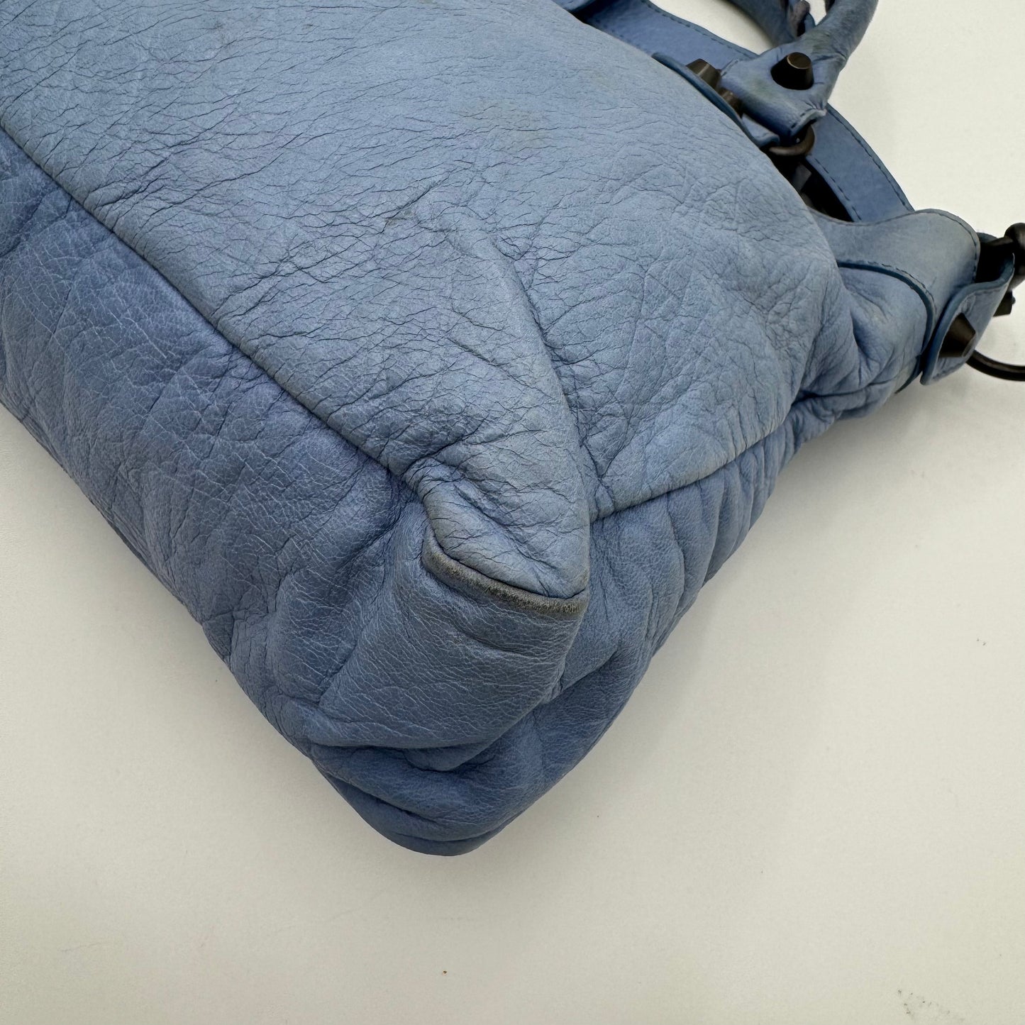 Balenciaga Powder Blue Leather Classic First