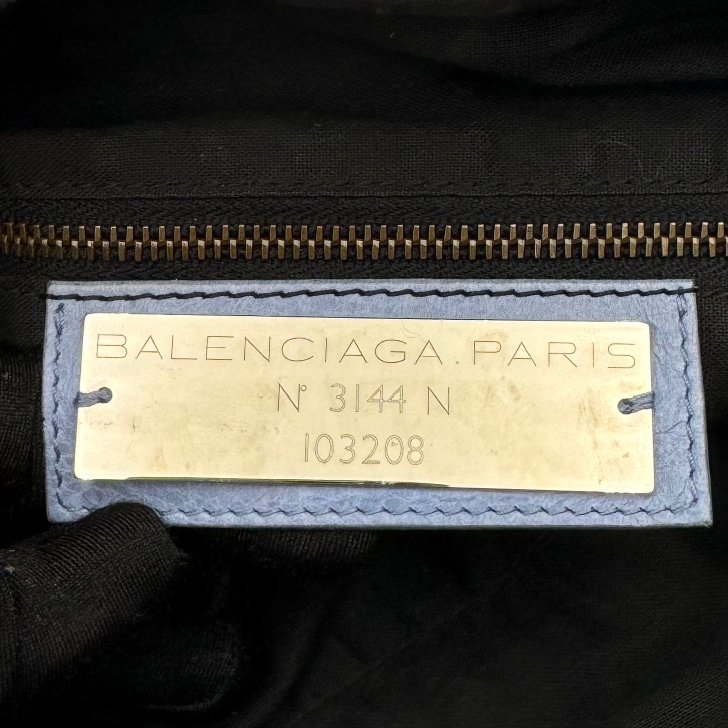Balenciaga Powder Blue Leather Classic First