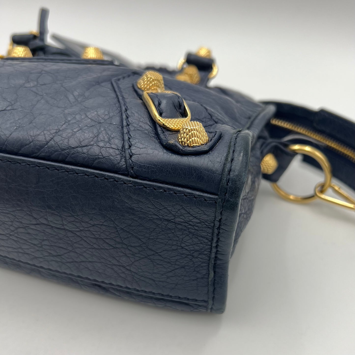 Balenciaga Navy Blue Giant 12 Mini City GHW