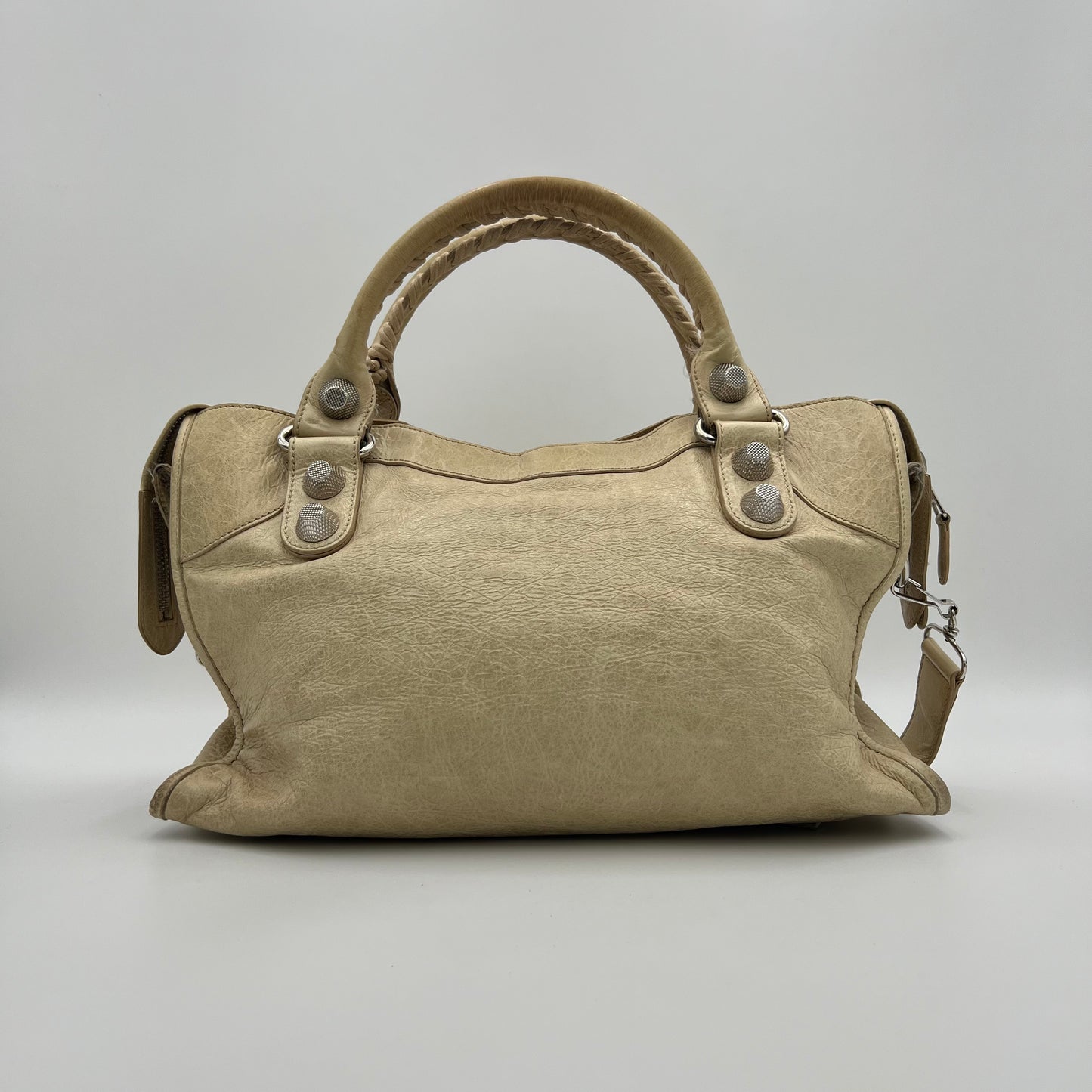 Balenciaga Light Beige Lambskin Giant 21 City Bag SHW