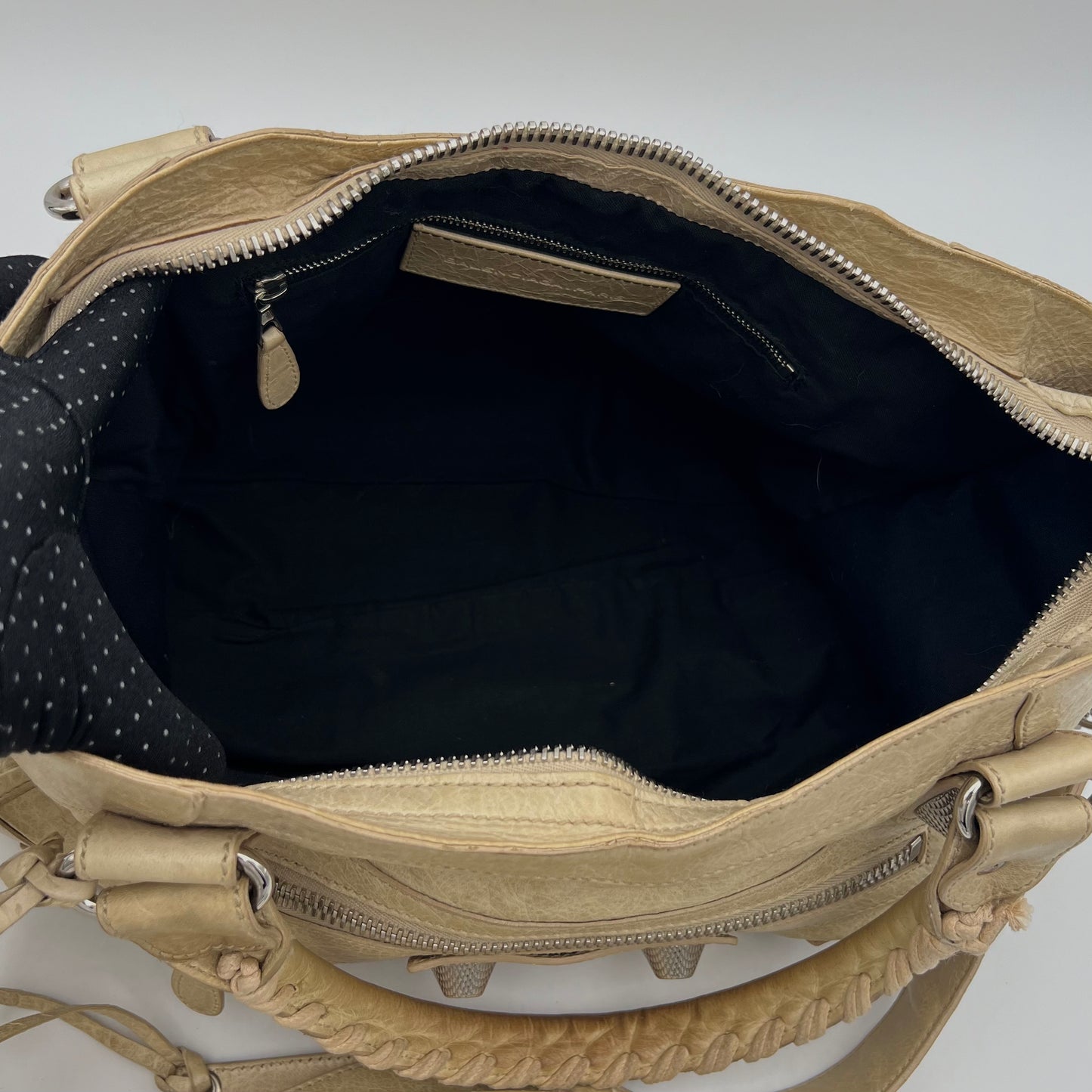 Balenciaga Light Beige Lambskin Giant 21 City Bag SHW