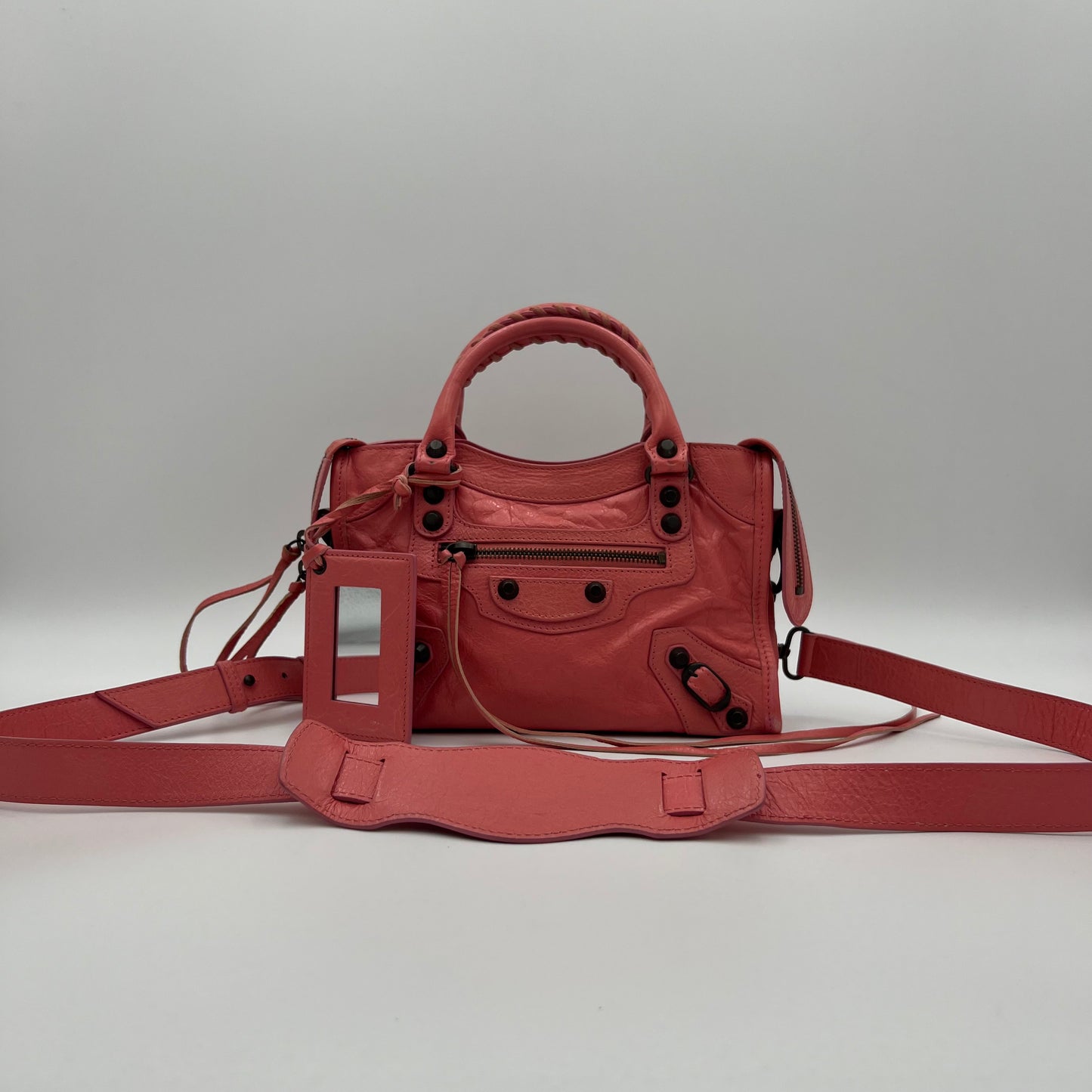 Balenciaga Pink Lambskin Mini City
