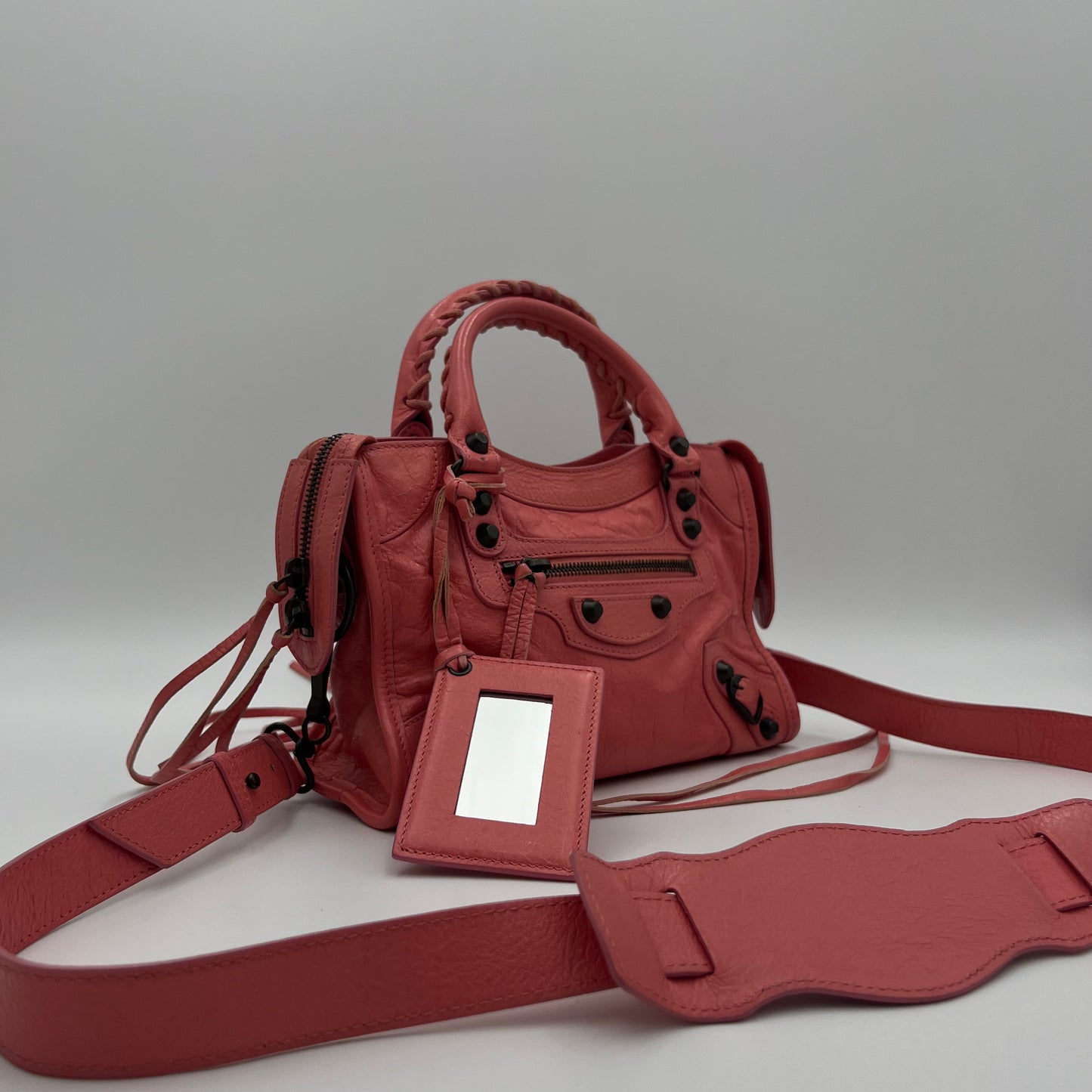Balenciaga Pink Lambskin Mini City