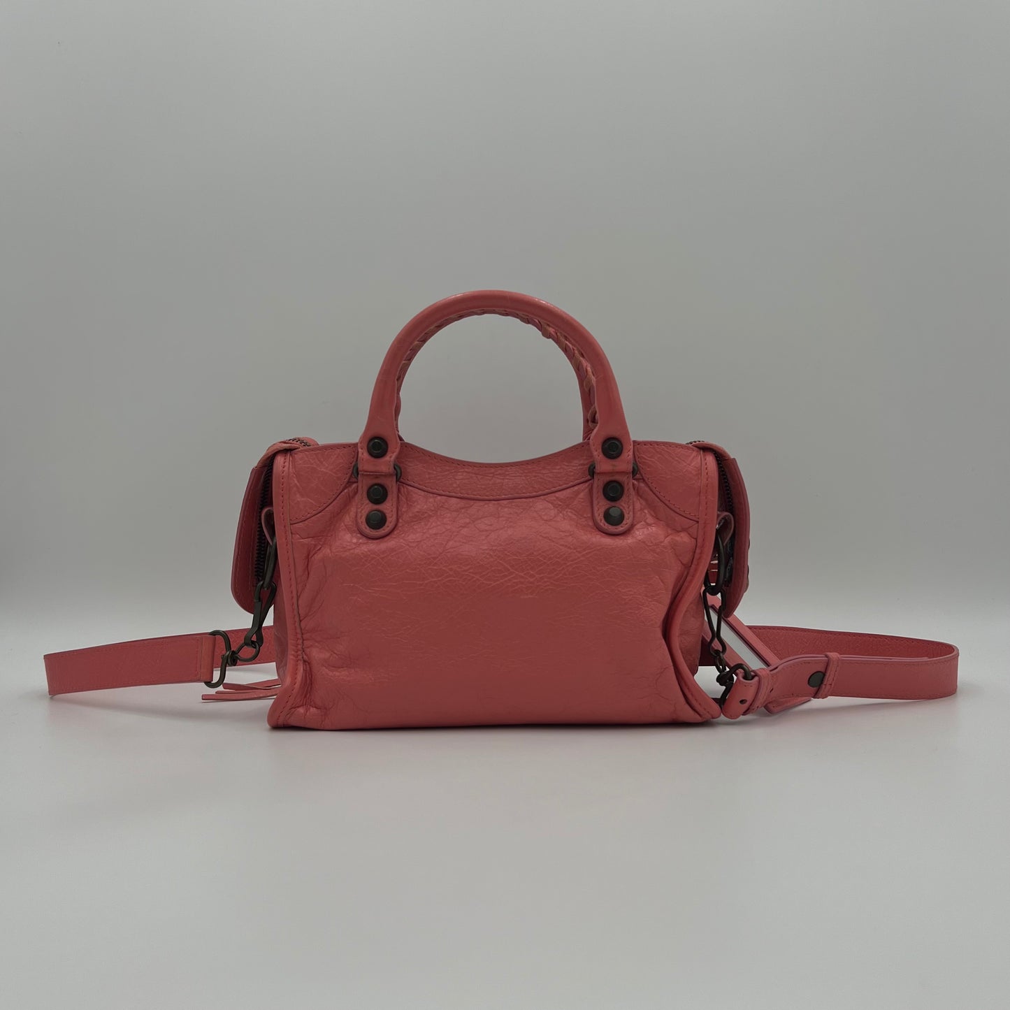 Balenciaga Pink Lambskin Mini City
