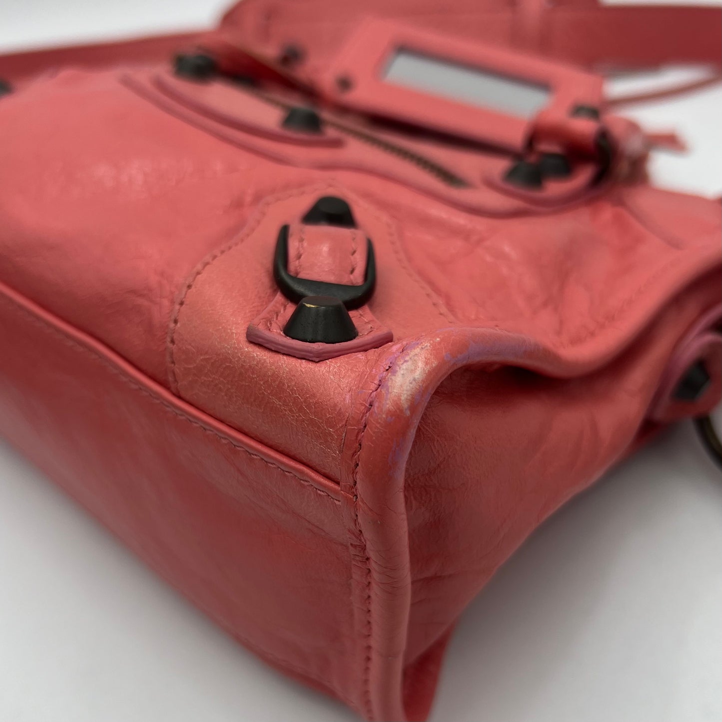 Balenciaga Pink Lambskin Mini City