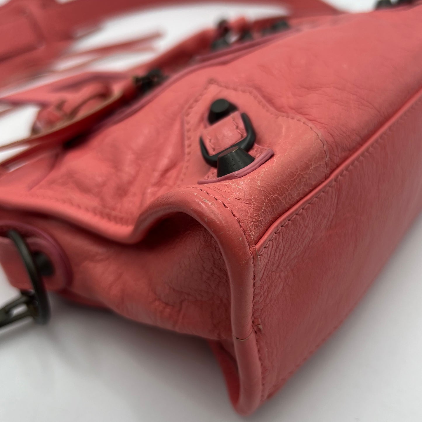 Balenciaga Pink Lambskin Mini City