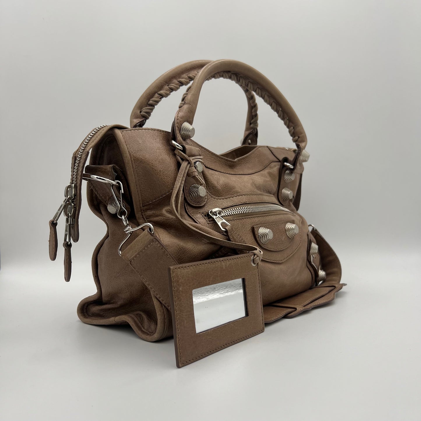 Balenciaga Seigle Beige Lambskin Giant 21 City SHW
