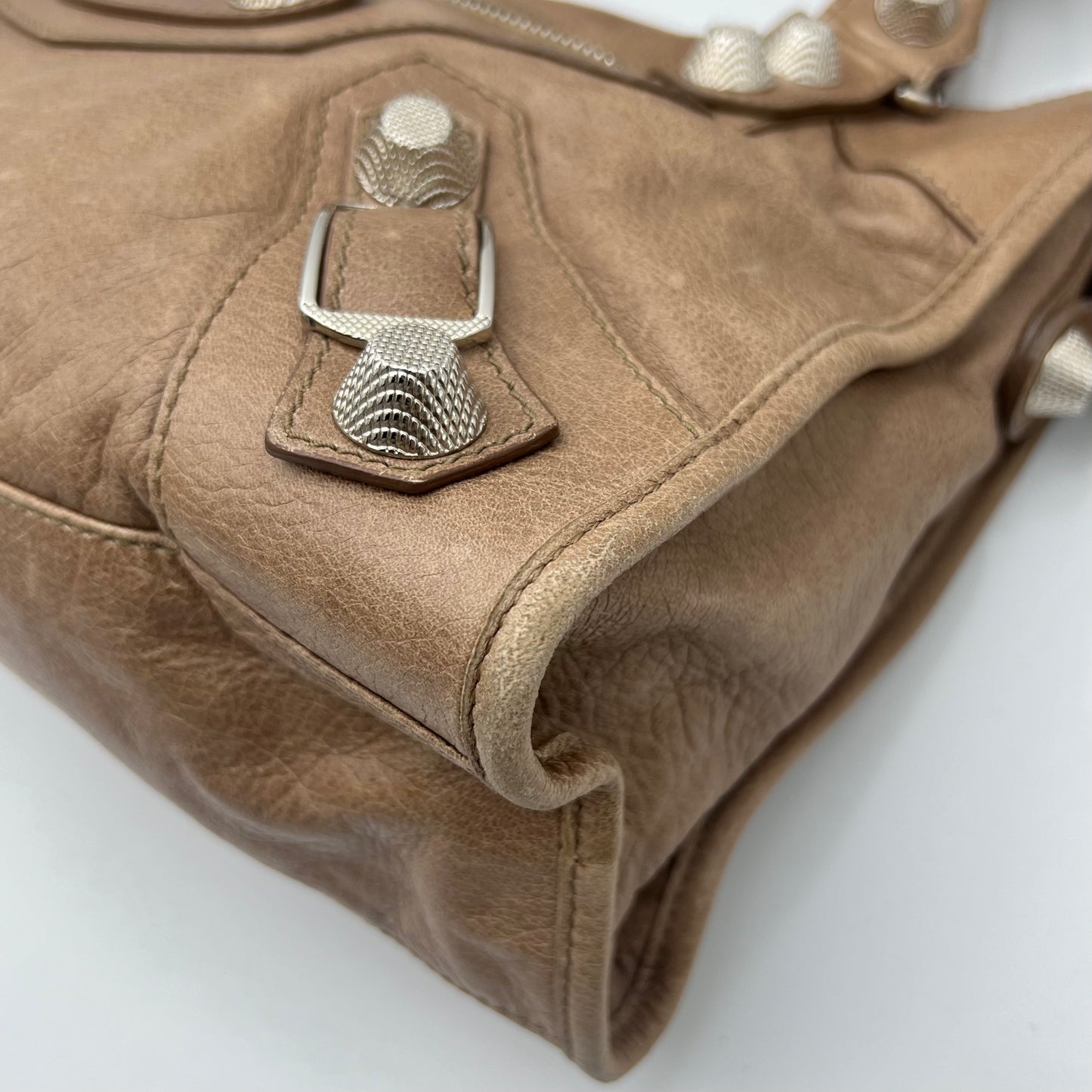 Balenciaga Seigle Beige Lambskin Giant 21 City SHW