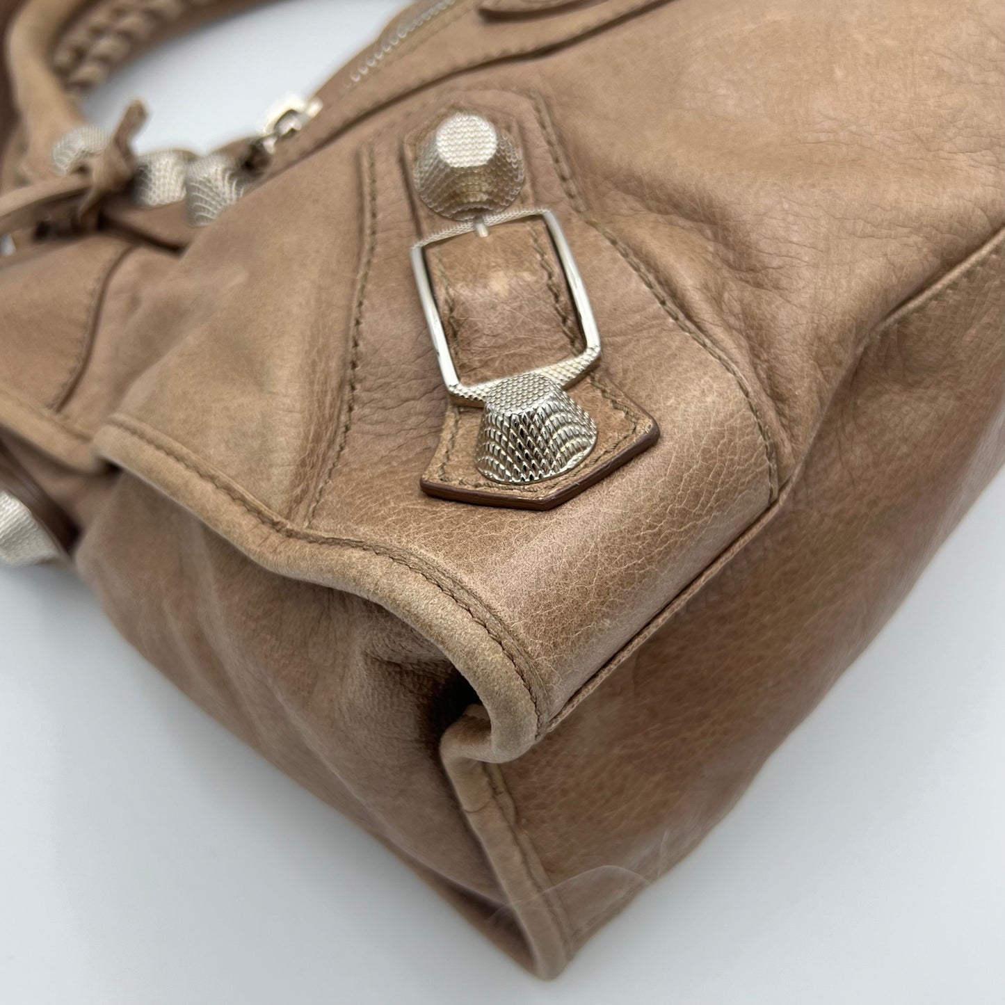 Balenciaga Seigle Beige Lambskin Giant 21 City SHW