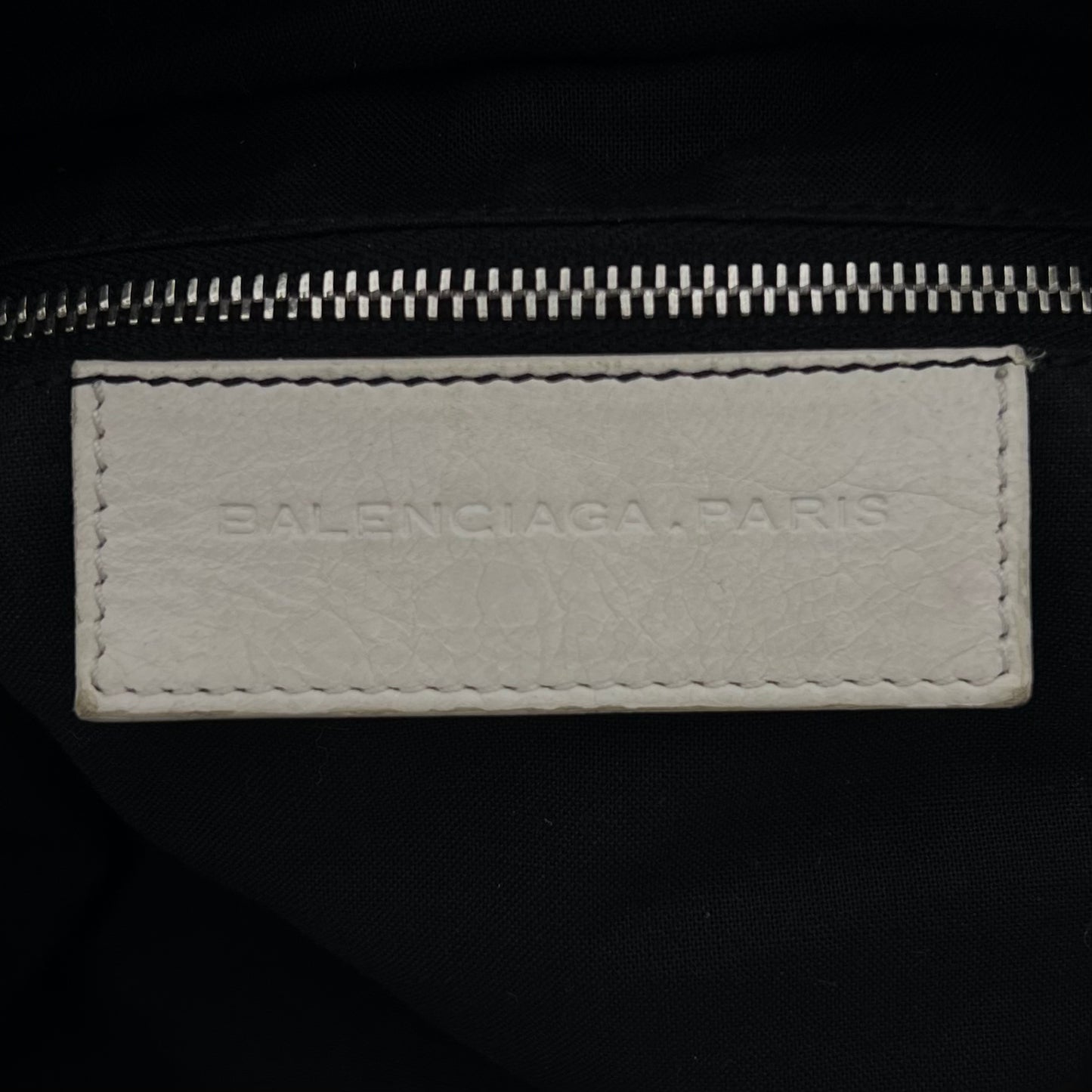 Balenciaga White Leather Giant 21 Brogues Covered Motocross Brief Bag