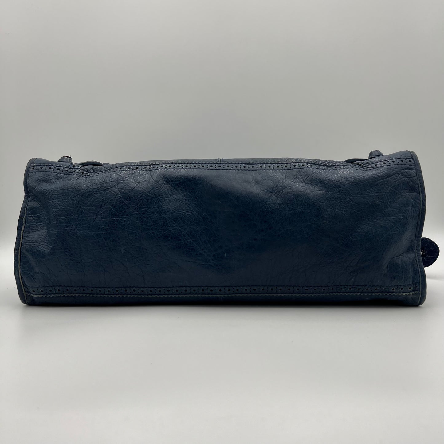 Balenciaga Navy Blue Leather Giant Brogues Part Time Bag
