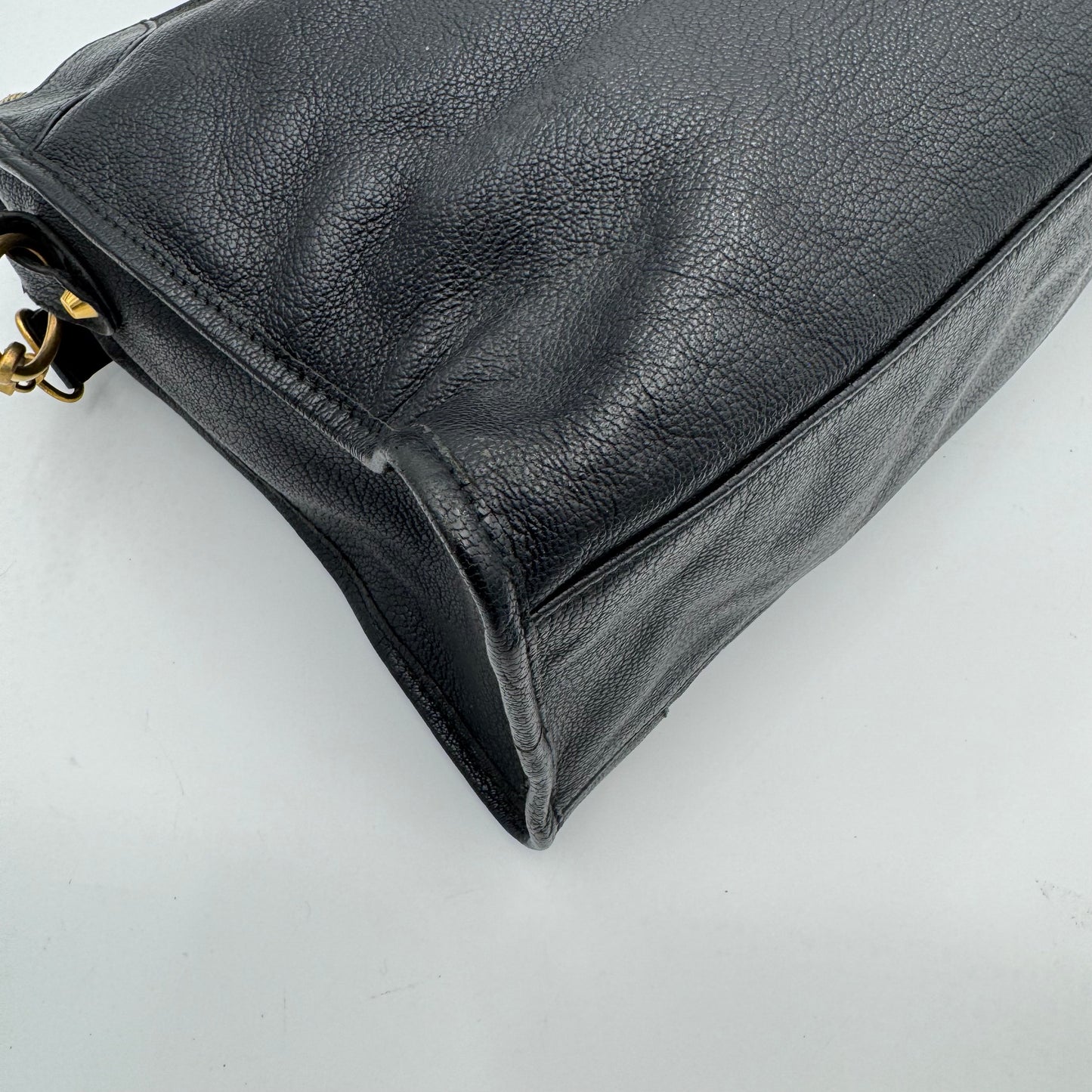 Balenciaga Black Chevre Leather Metallic Edge City GHW