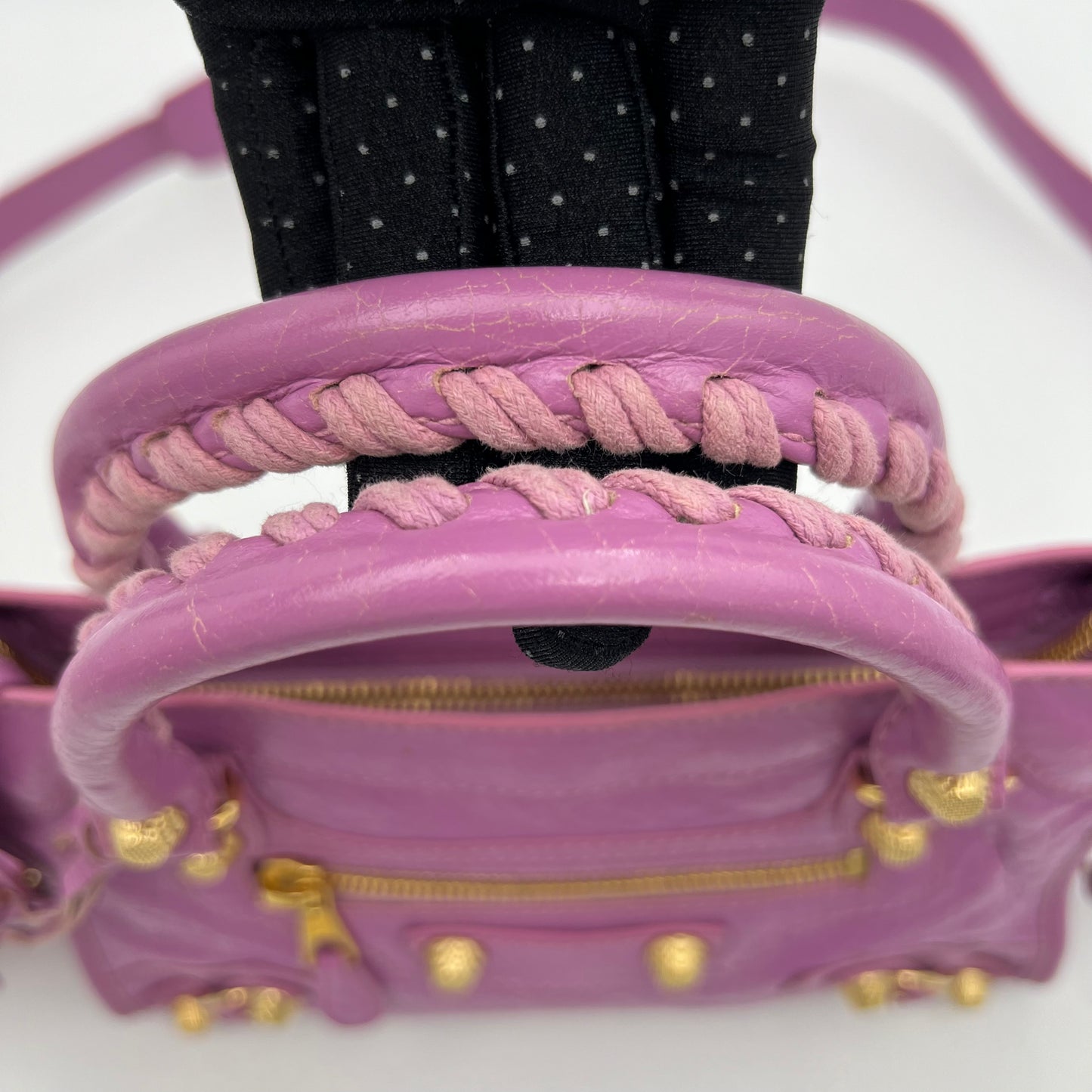 Balenciaga Pink Purple Leather Giant 12 Mini City GHW