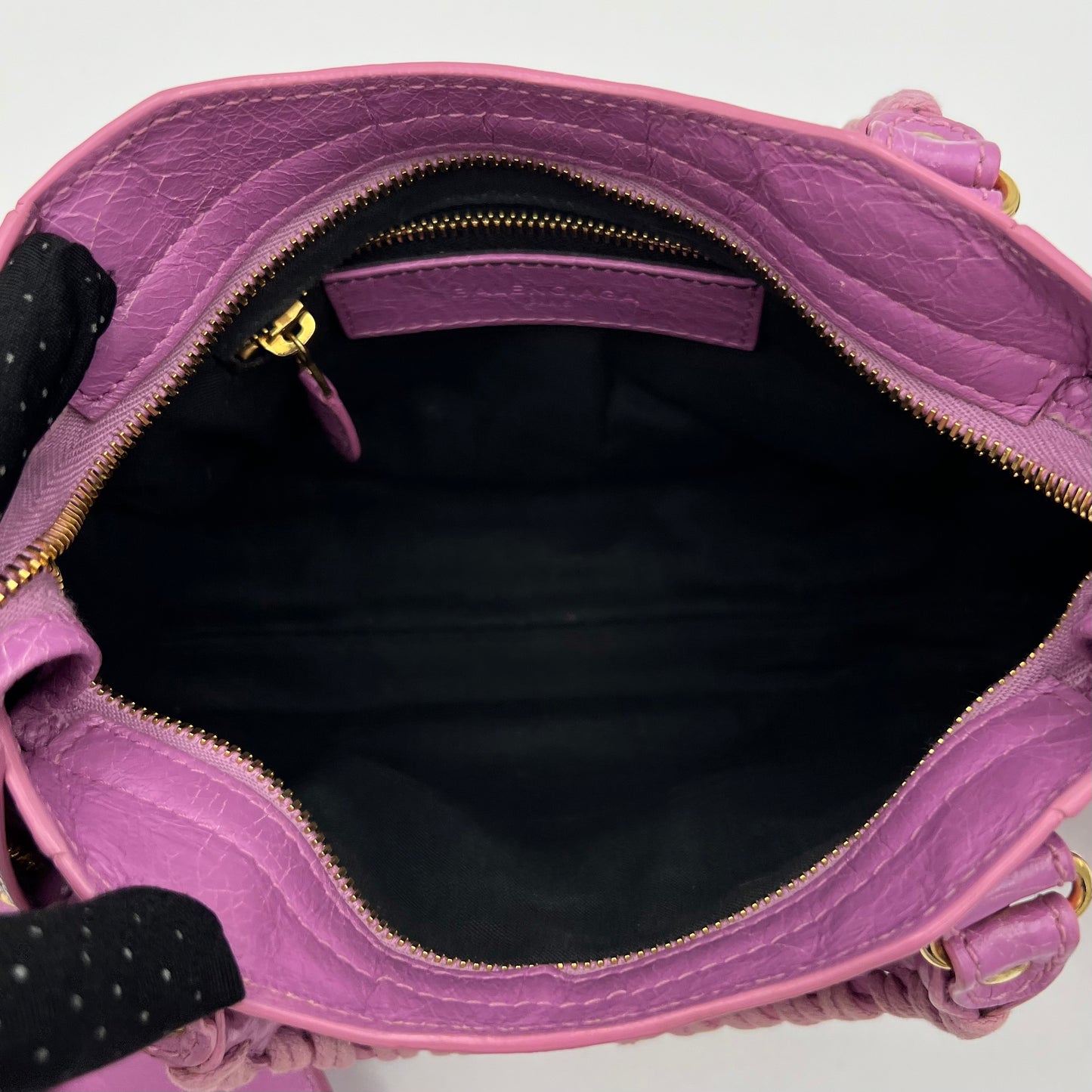 Balenciaga Pink Purple Leather Giant 12 Mini City GHW