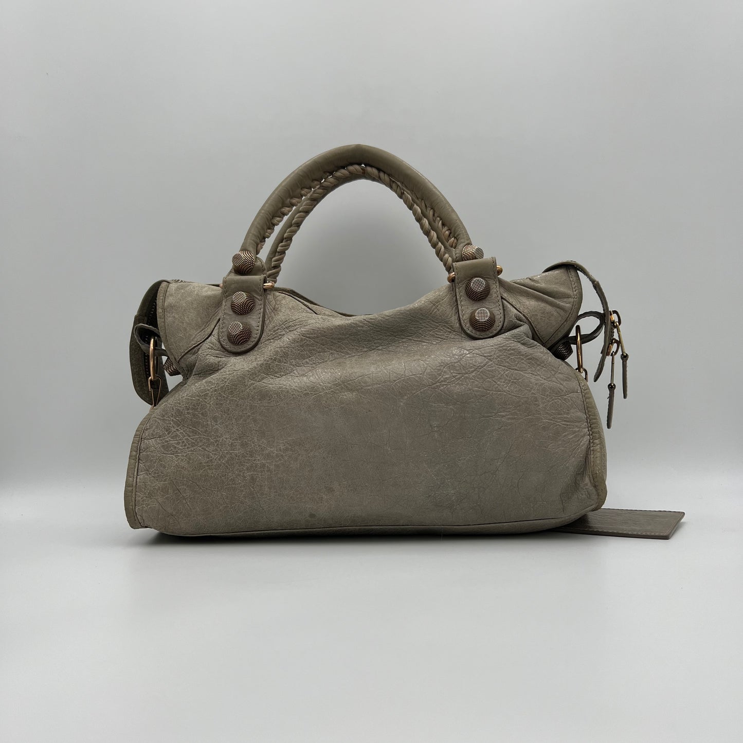 Balenciaga Light Gray Leather Giant 21 City Bag