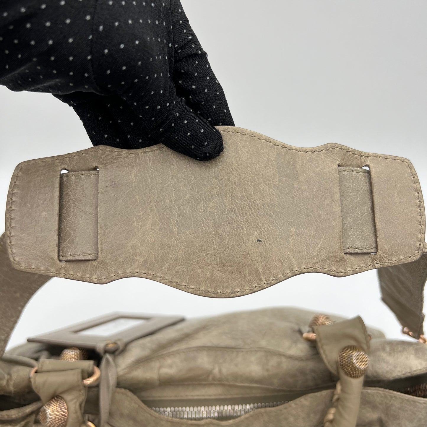 Balenciaga Light Gray Leather Giant 21 City Bag