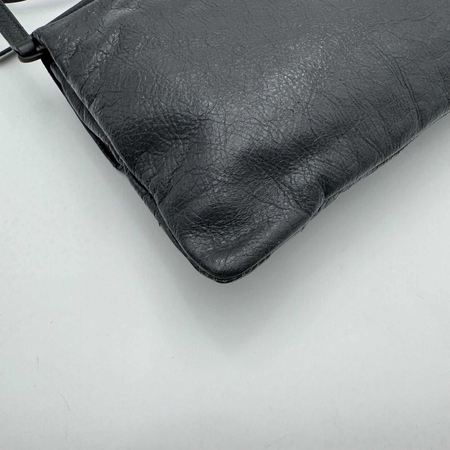 Balenciaga Gray Leather Envelope Clutch