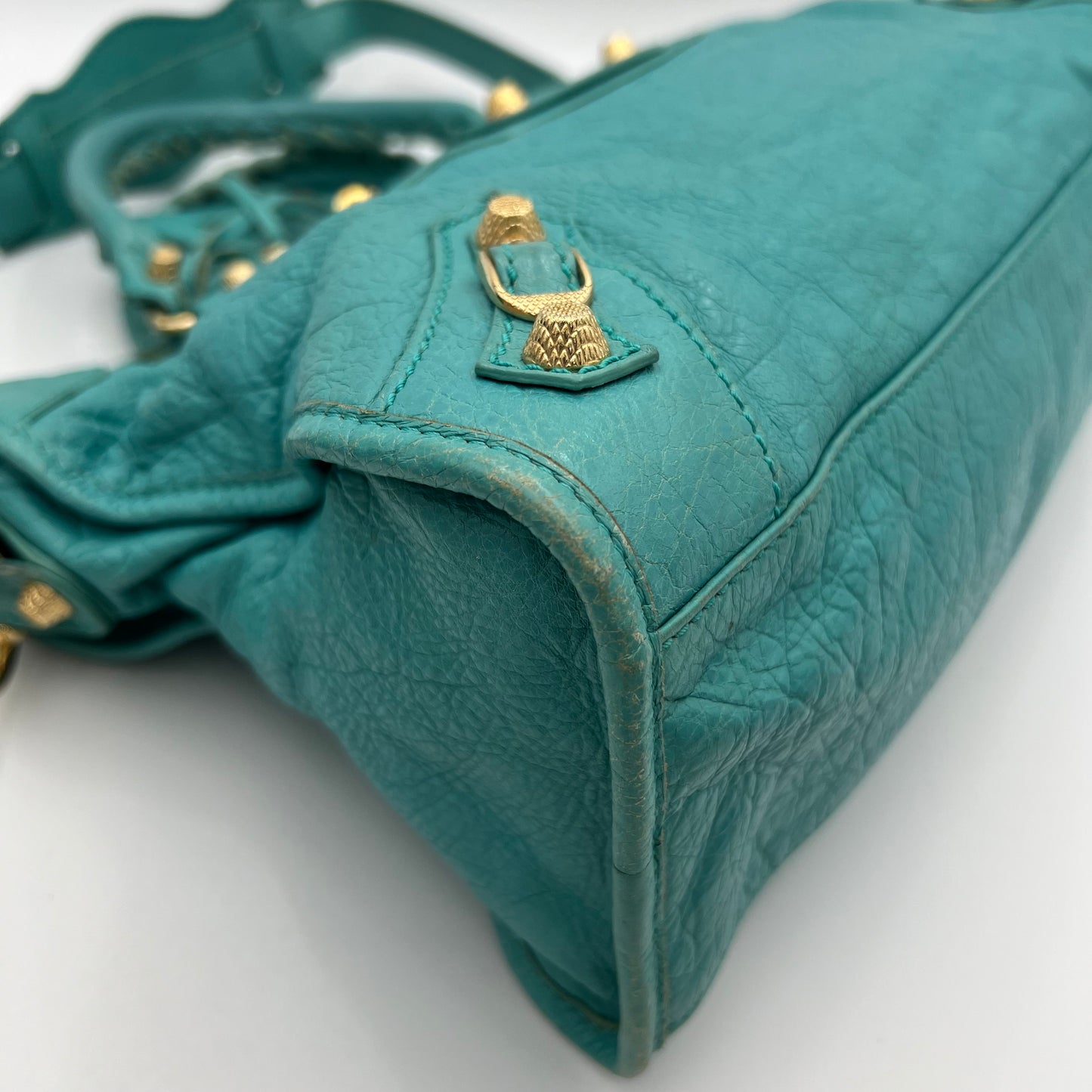Balenciaga Turquoise Leather Giant 12 City Bag GHW