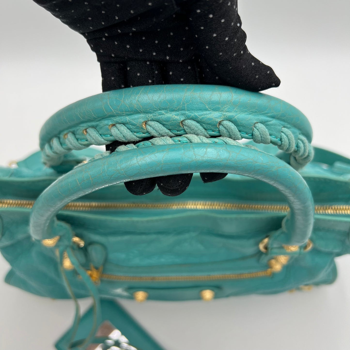 Balenciaga Turquoise Leather Giant 12 City Bag GHW