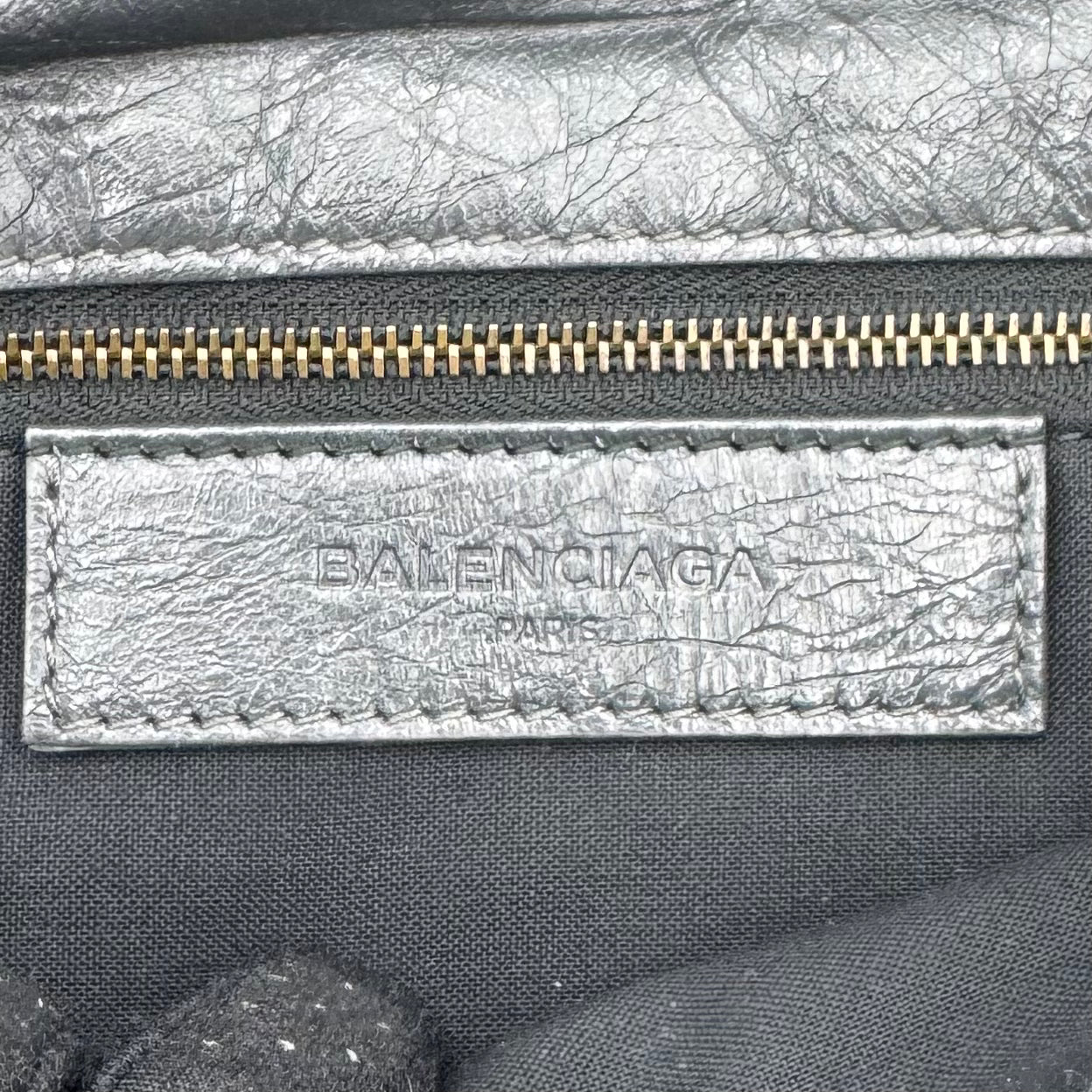 Balenciaga Gray Leather Envelope Clutch