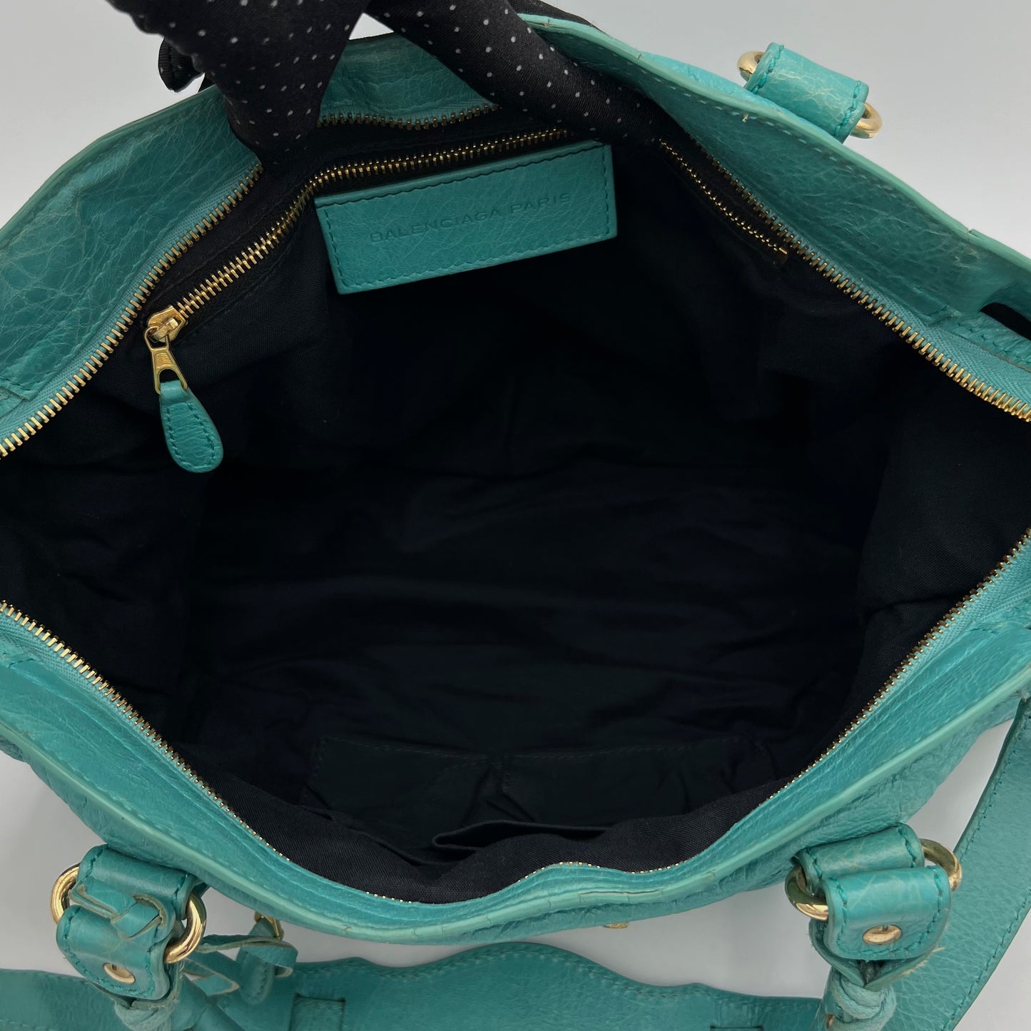 Balenciaga Turquoise Leather Giant 12 City Bag GHW