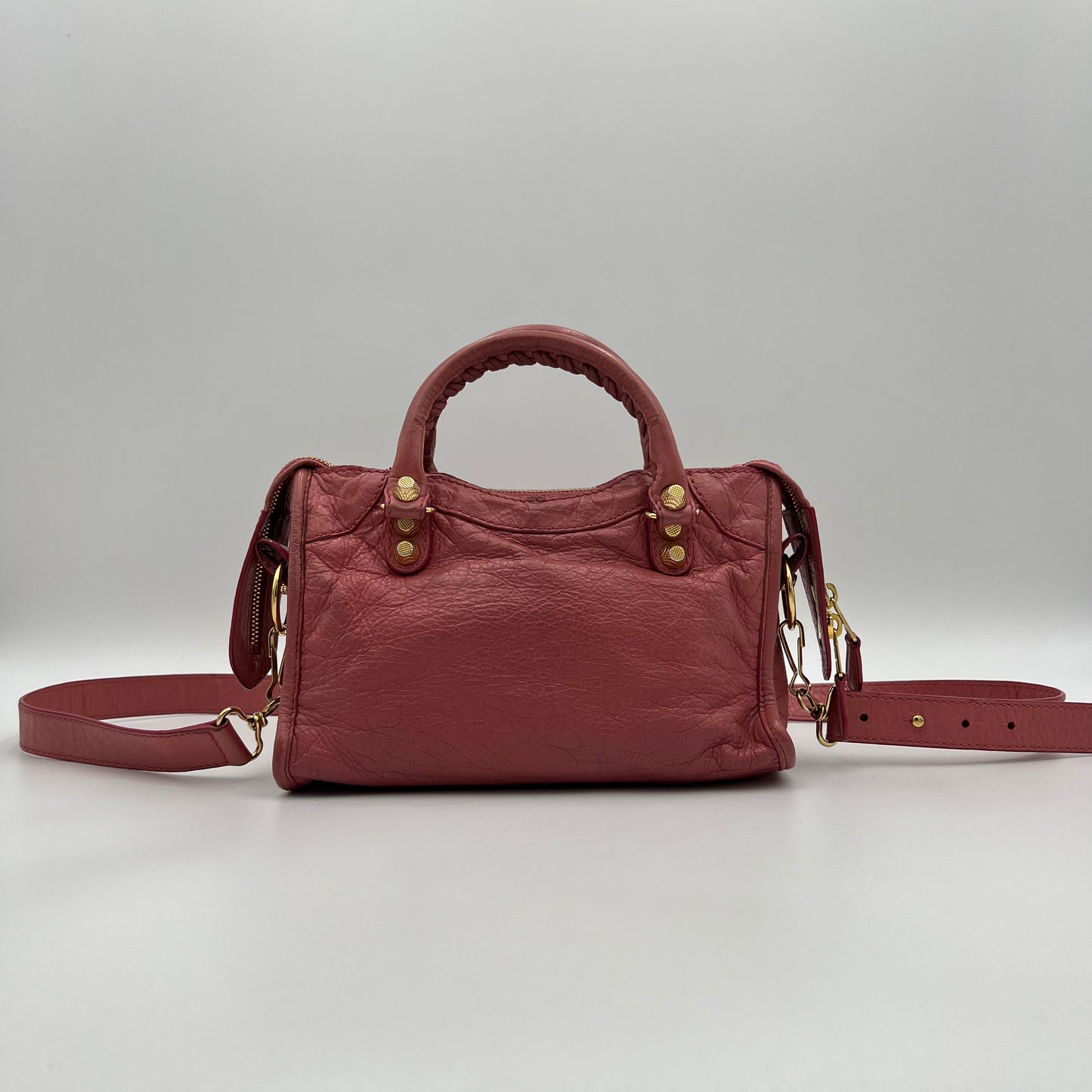 Balenciaga Pink Leather Giant 12 Mini City Bag GHW