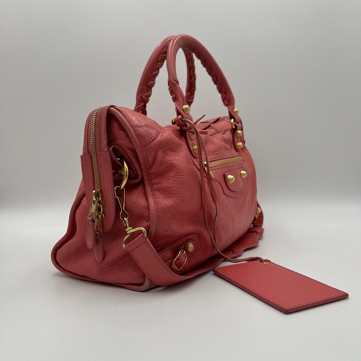 Balenciaga Pink Rose Azalee Leather Giant 12 City Bag GHW