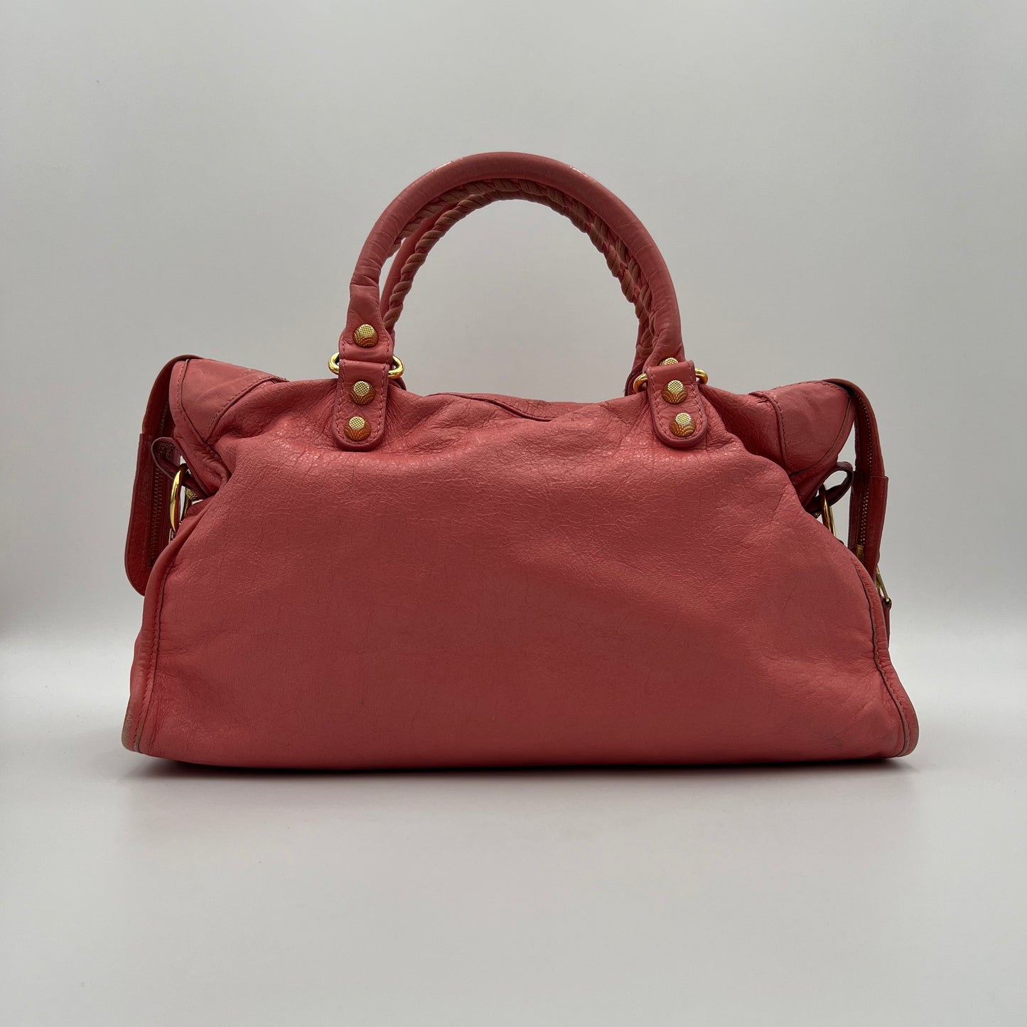 Balenciaga Pink Rose Azalee Leather Giant 12 City Bag GHW