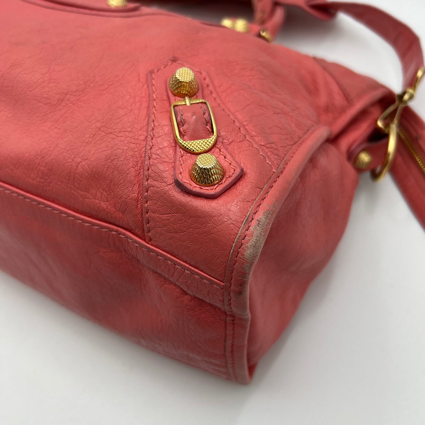 Balenciaga Pink Rose Azalee Leather Giant 12 City Bag GHW