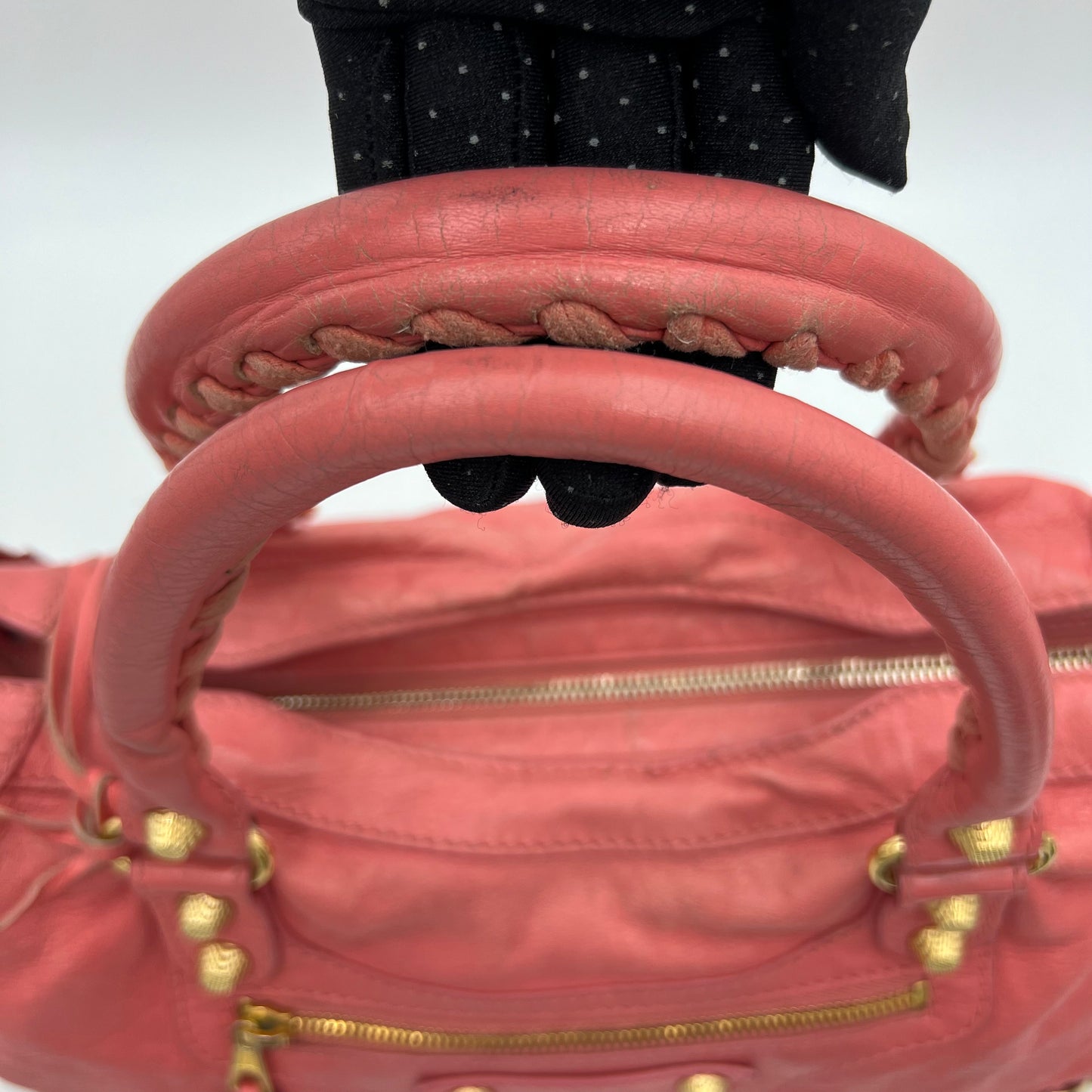 Balenciaga Pink Rose Azalee Leather Giant 12 City Bag GHW