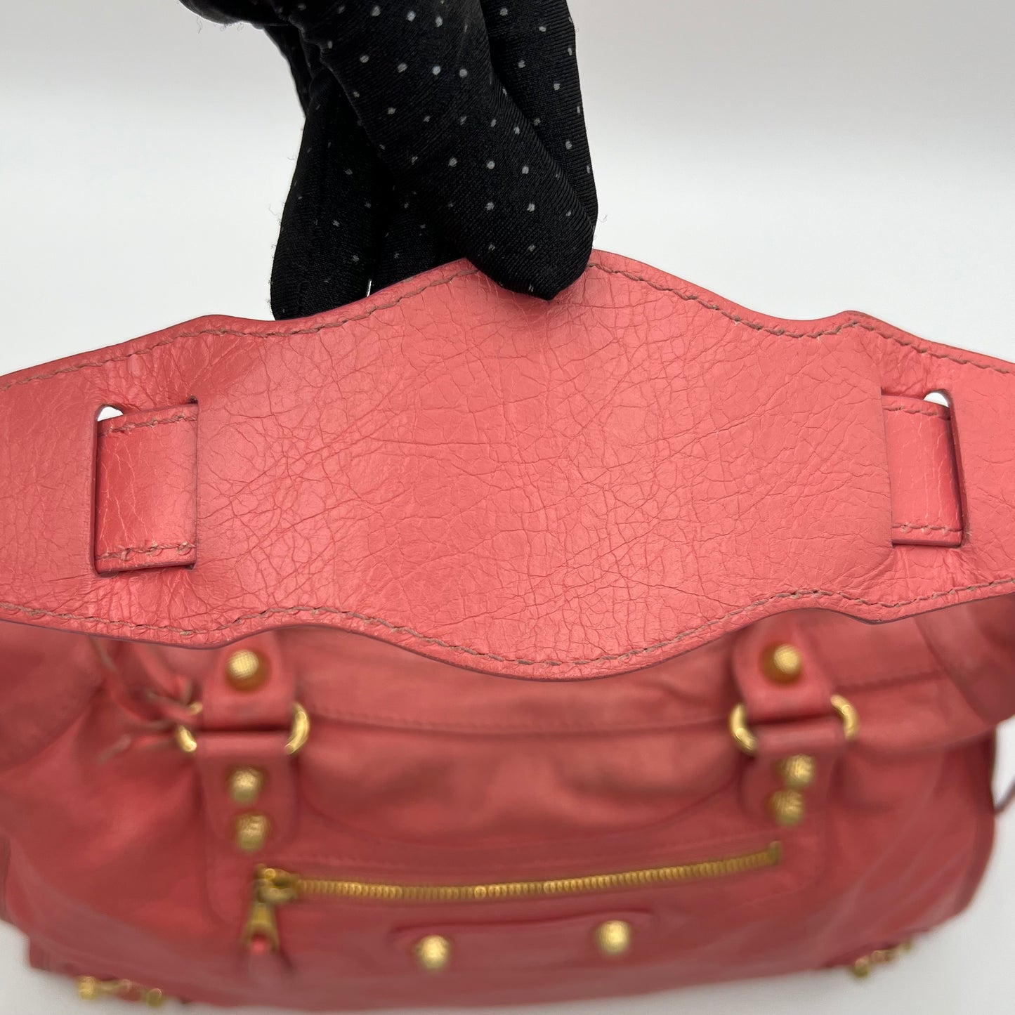 Balenciaga Pink Rose Azalee Leather Giant 12 City Bag GHW