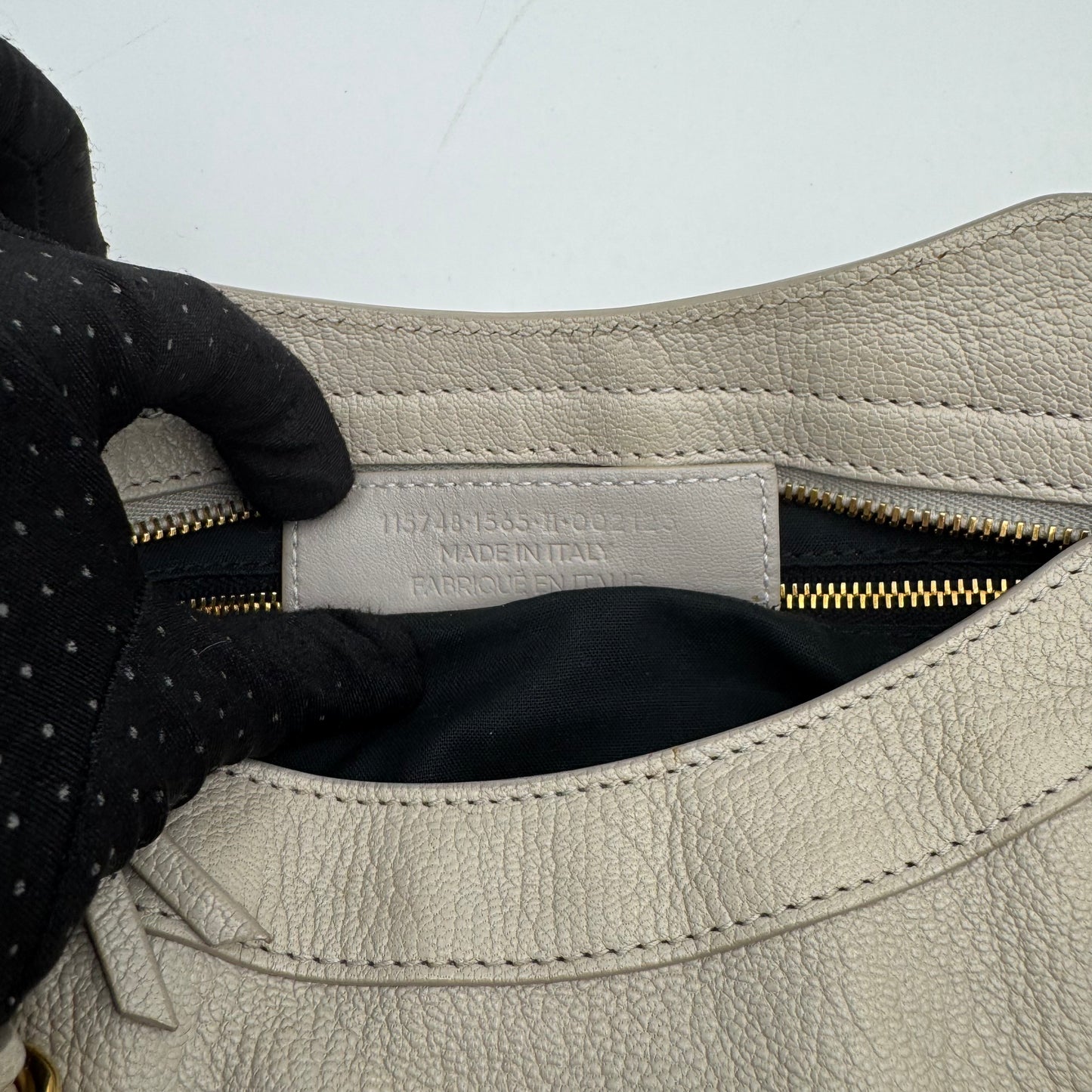 Balenciaga Light Gray Metallic Edge City GHW