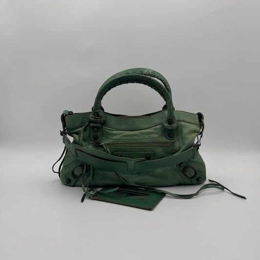 Balenciaga Green Leather Classic First